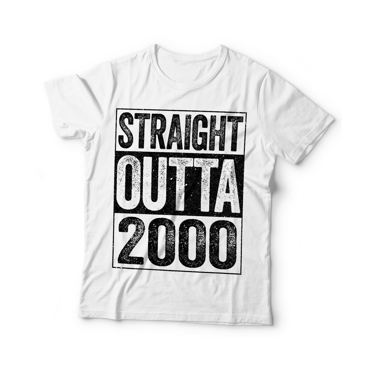 Straight Outta 2000 T-Shirt - Unisex Funny 25 AF Mens 25th Birthday Shirt - Born in 2000 Gift Vintage TShirt for Father's Day Christmas