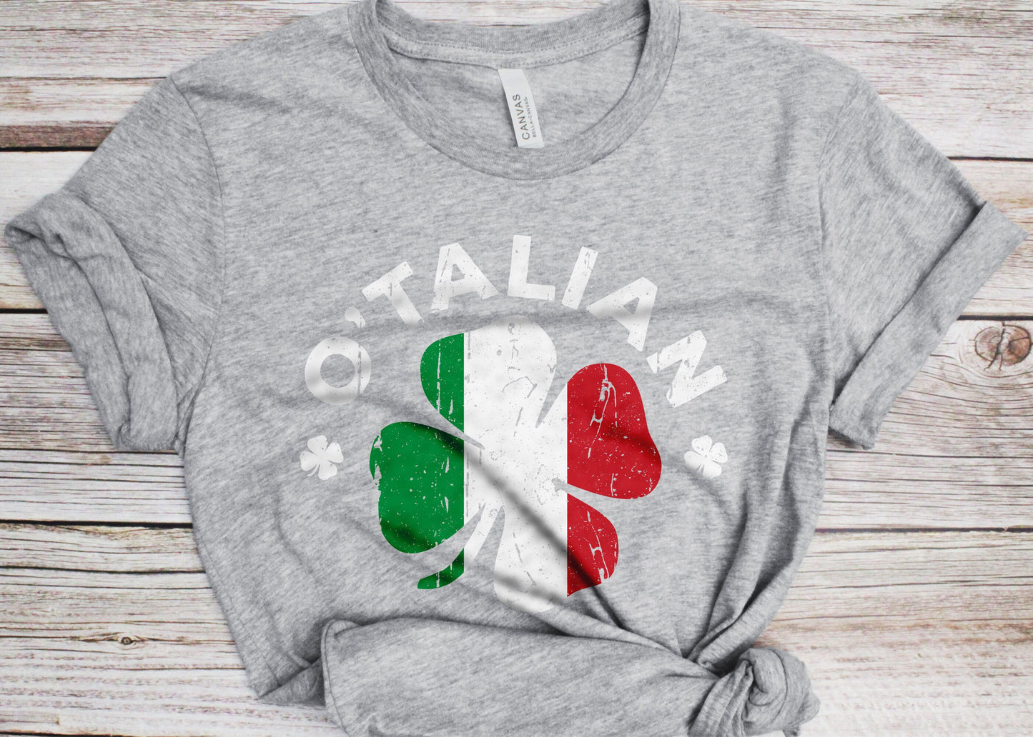 O'talian T-Shirt - Unisex Funny Mens St Patrick Was Italian Shirt - Irish Italian Shamrock TShirt Gift for St Patrick's Day 2025