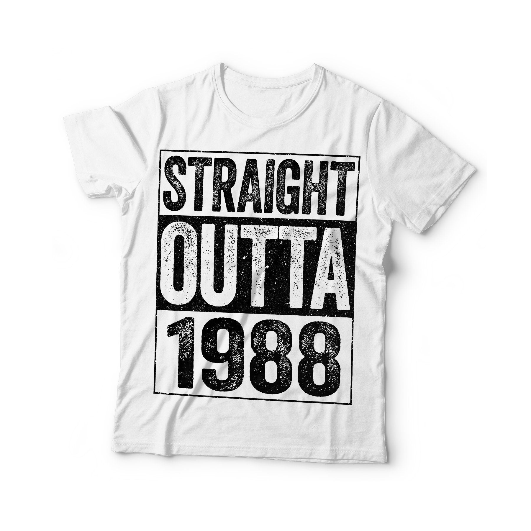 Straight Outta 1988 T-Shirt - Unisex Funny 37 AF Mens 37th Birthday Shirt - Born in 1988 Gift Vintage TShirt for Father's Day Christmas