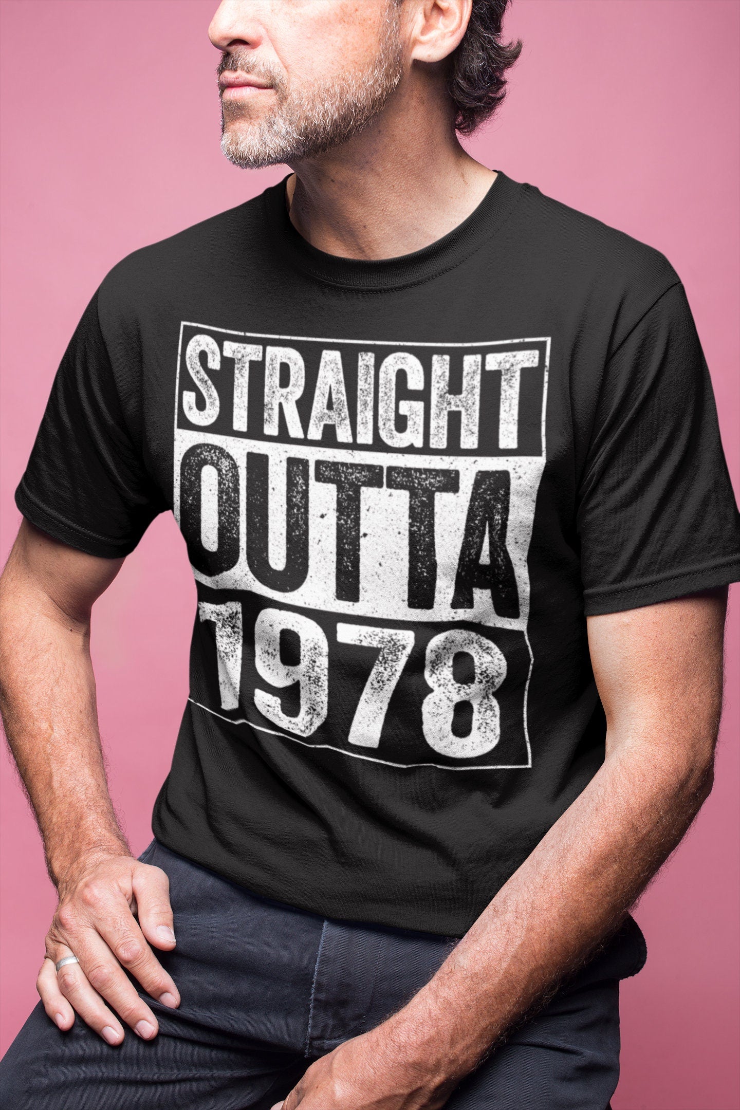 Straight Outta 1978 T-Shirt - Unisex Funny 47 AF Mens 47th Birthday Shirt - Born in 1978 Gift Vintage TShirt for Father's Day Christmas