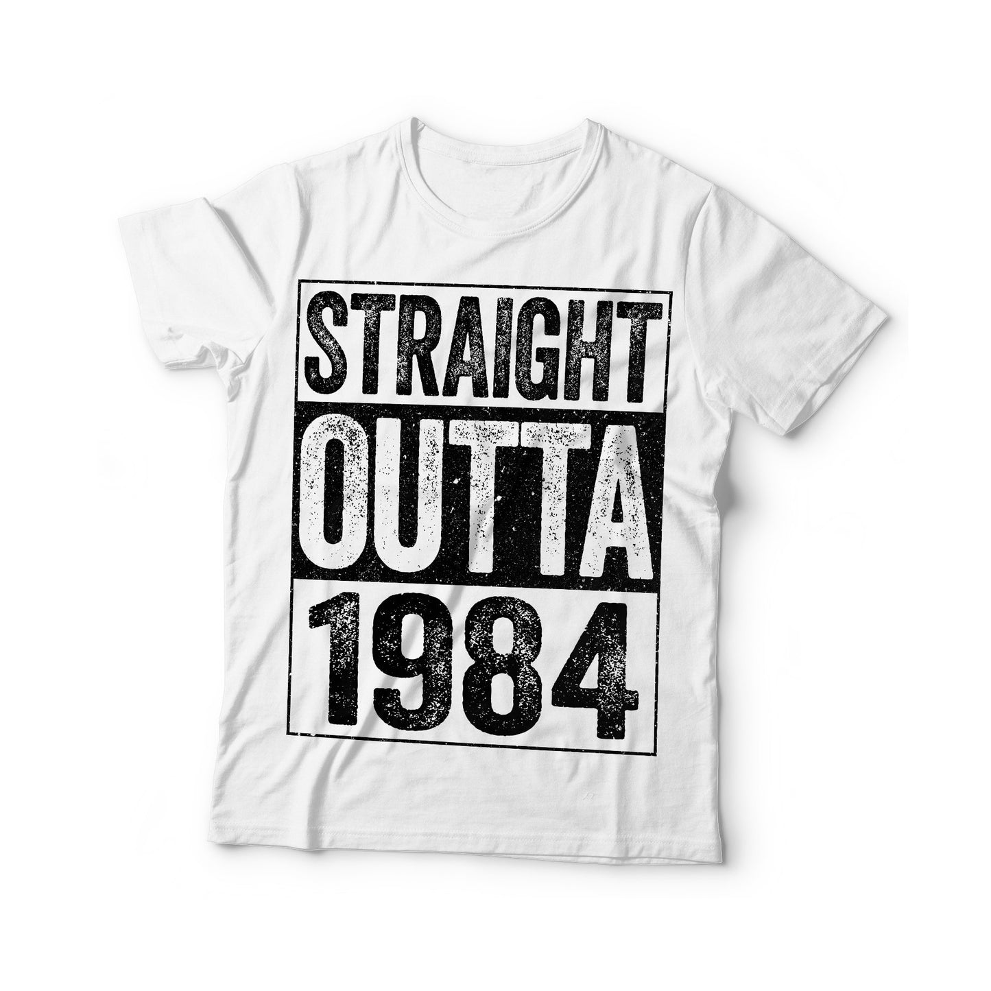 Straight Outta 1984 T-Shirt - Unisex Funny 41 AF Mens 41st Birthday Gift Shirt Man - Born in 1984 Vintage TShirt for Father's Day Christmas