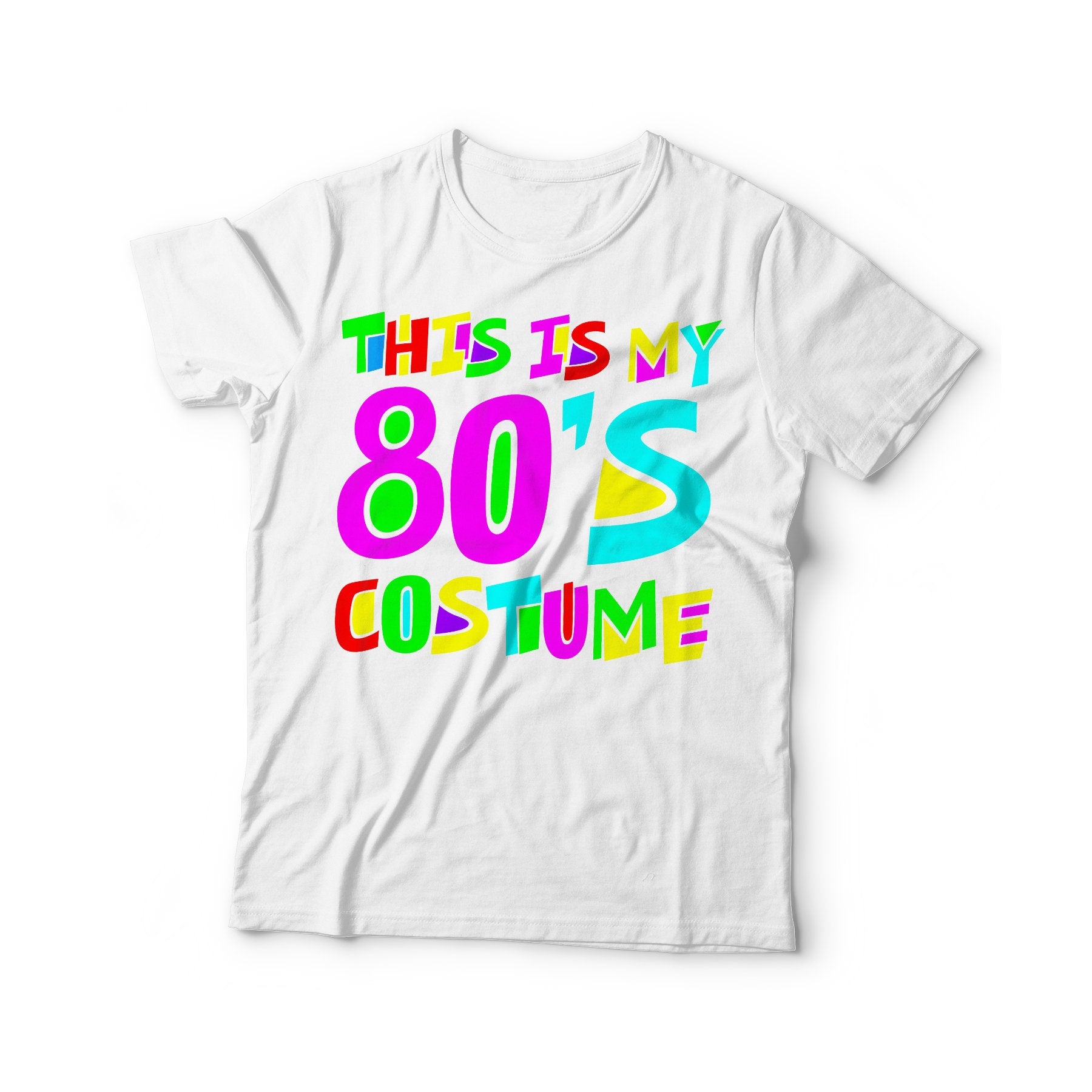 This Is My 80S Costume T-Shirt - Unisex Mens This Is My 80's Costume Shirt - Easy Halloween 1980s Party Costume Gift TShirt