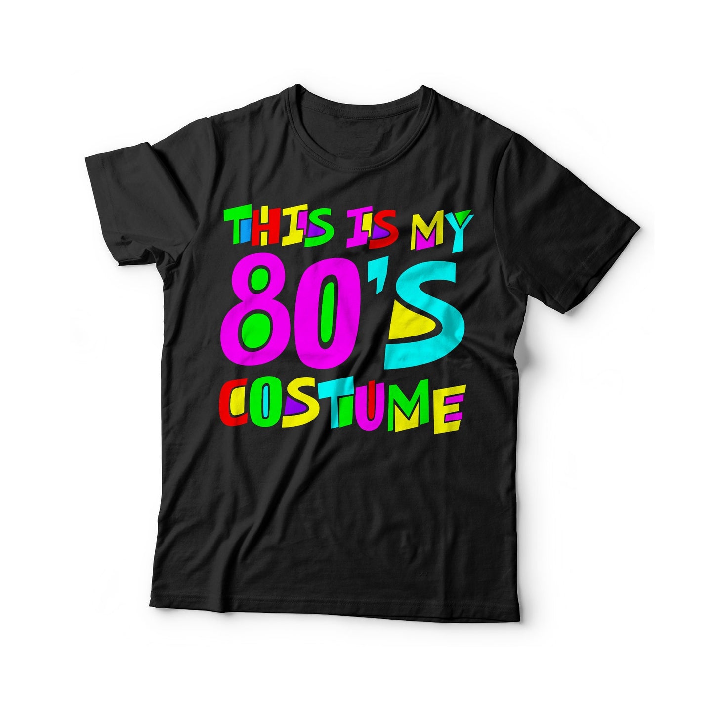 This Is My 80S Costume T-Shirt - Unisex Mens This Is My 80's Costume Shirt - Easy Halloween 1980s Party Costume Gift TShirt