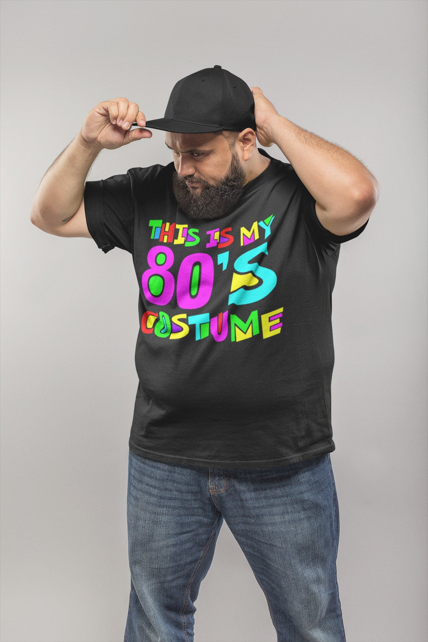 This Is My 80S Costume T-Shirt - Unisex Mens This Is My 80's Costume Shirt - Easy Halloween 1980s Party Costume Gift TShirt