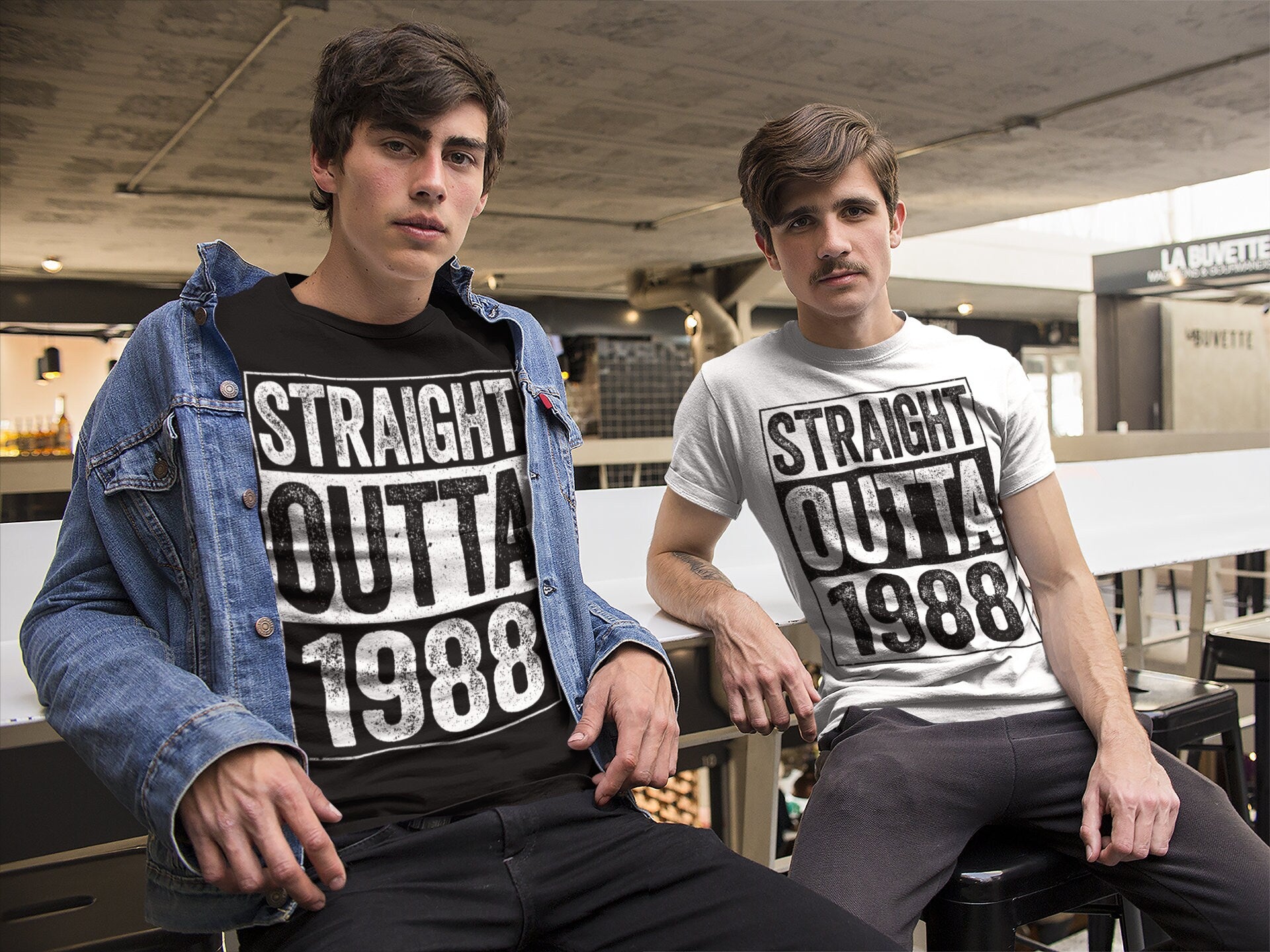 Straight Outta 1988 T-Shirt - Unisex Funny 37 AF Mens 37th Birthday Shirt - Born in 1988 Gift Vintage TShirt for Father's Day Christmas