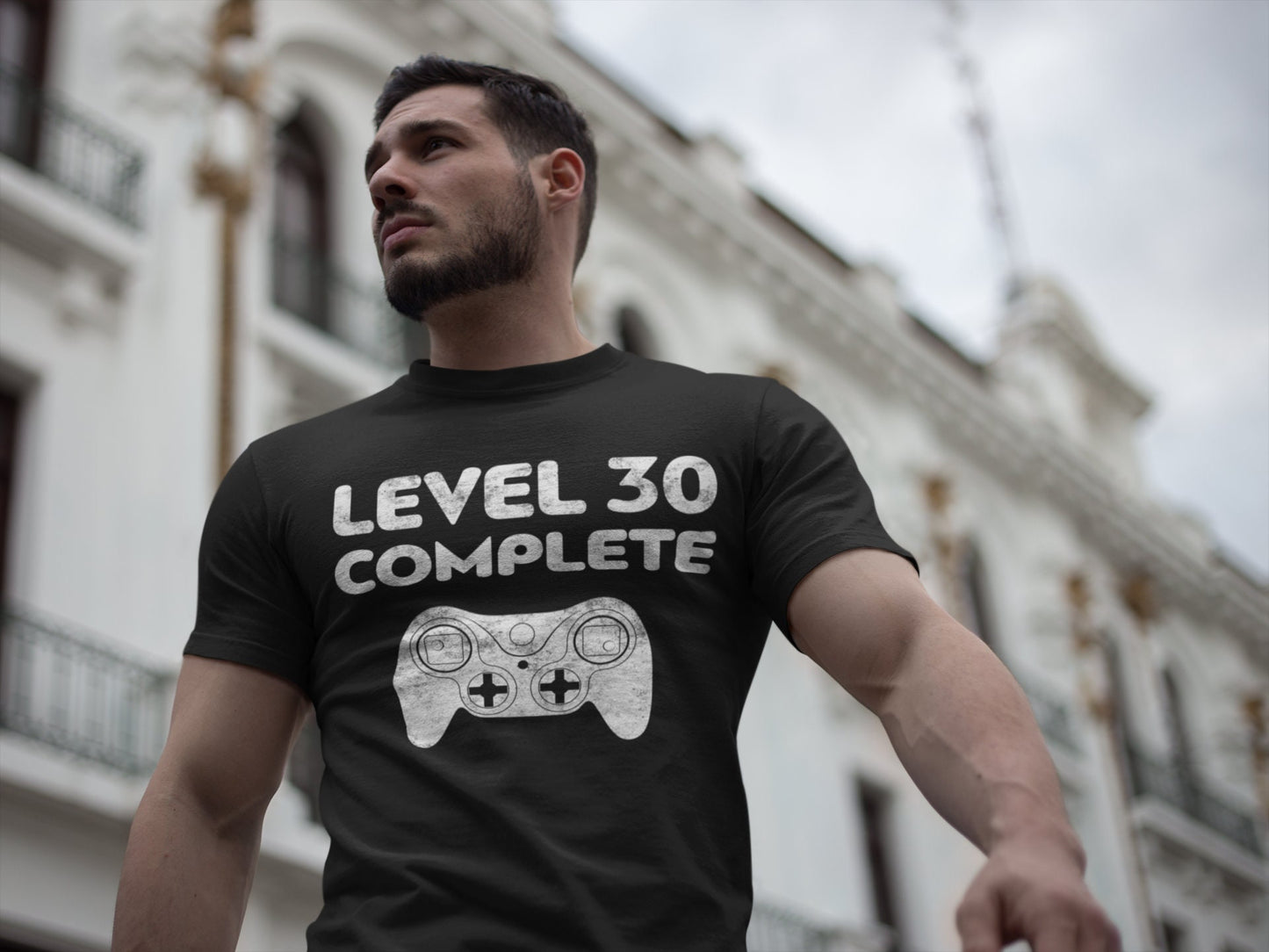 Level 30 Complete T-Shirt - Unisex Funny Mens 30th Birthday Gamer Shirt - Born in 1995 Gaming Gift TShirt for Father's Day Christmas