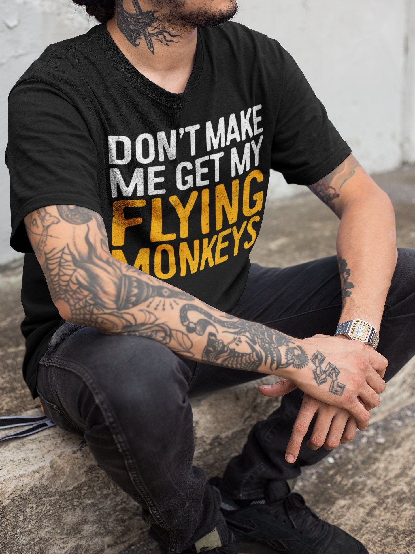 Don't Make Me Get My Flying Monkeys T-Shirt - Unisex Mens Don't Make Me Get My Flying Monkeys Tee Shirt - Gift TShirt Halloween Day 2025