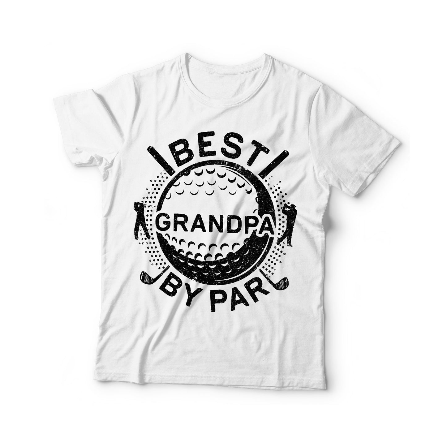 Best Grandpa By Par T-Shirt - Unisex Funny Mens Golfer Dad Papa Shirt - Vintage Golf Grandpa TShirt Golfing Gift for Father's Day