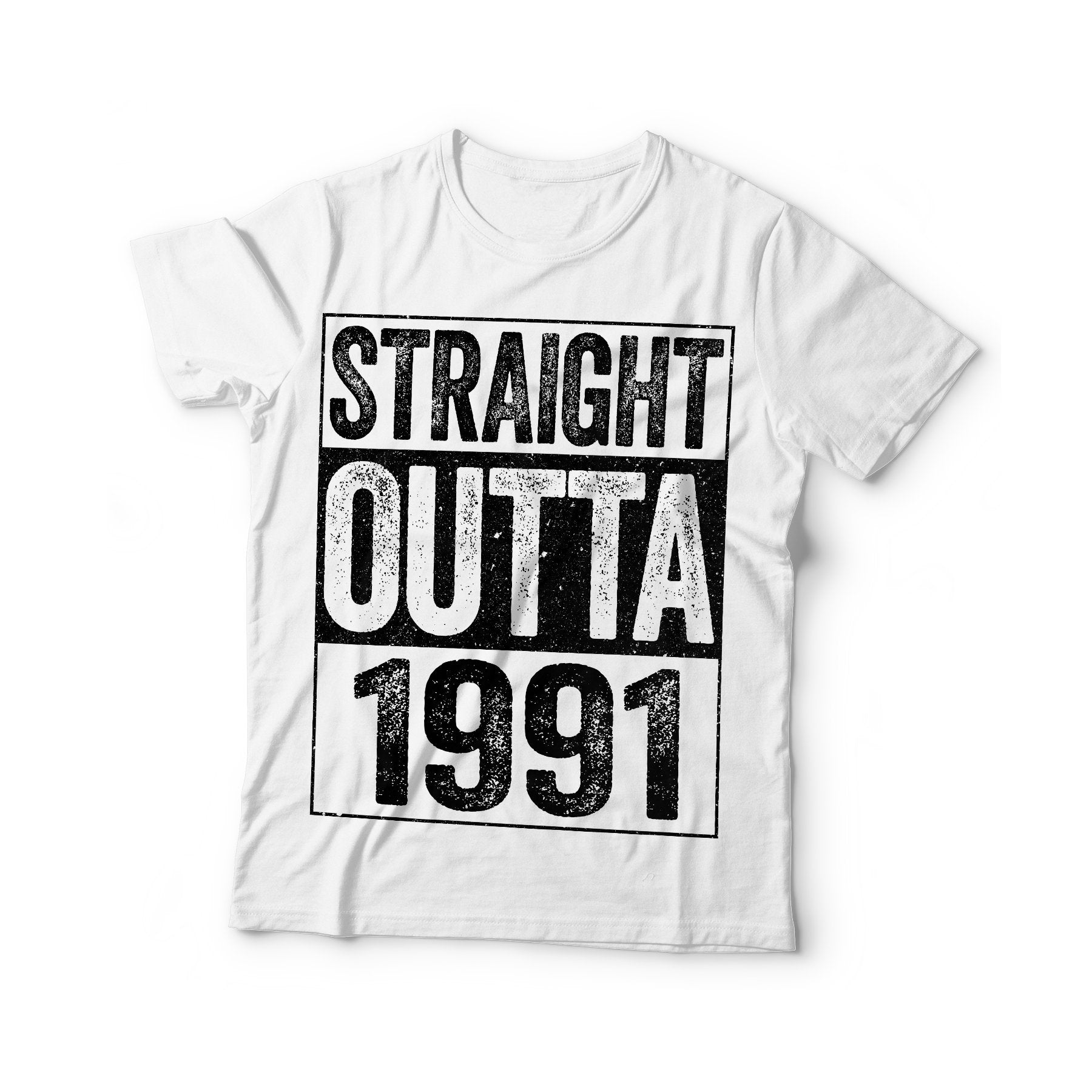 Straight Outta 1991 T-Shirt - Unisex Funny 32 AF Mens 32nd Birthday Gift Shirt Man - Born in 1991 Vintage TShirt for Father's Day Christmas