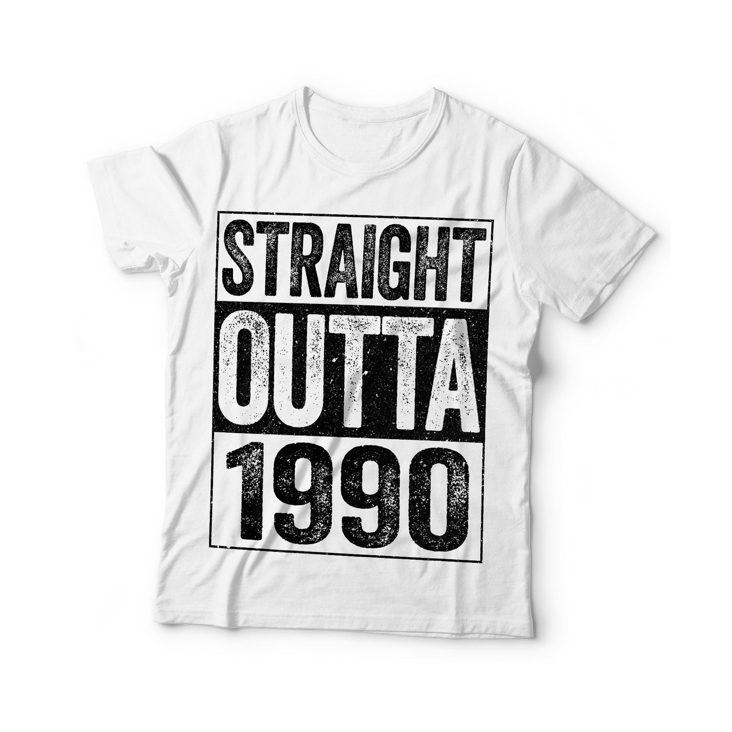 Straight Outta 1990 T-Shirt - Unisex Funny 35 AF Mens 35rd Birthday Shirt - Born in 1990 Gift Vintage TShirt for Father's Day Christmas