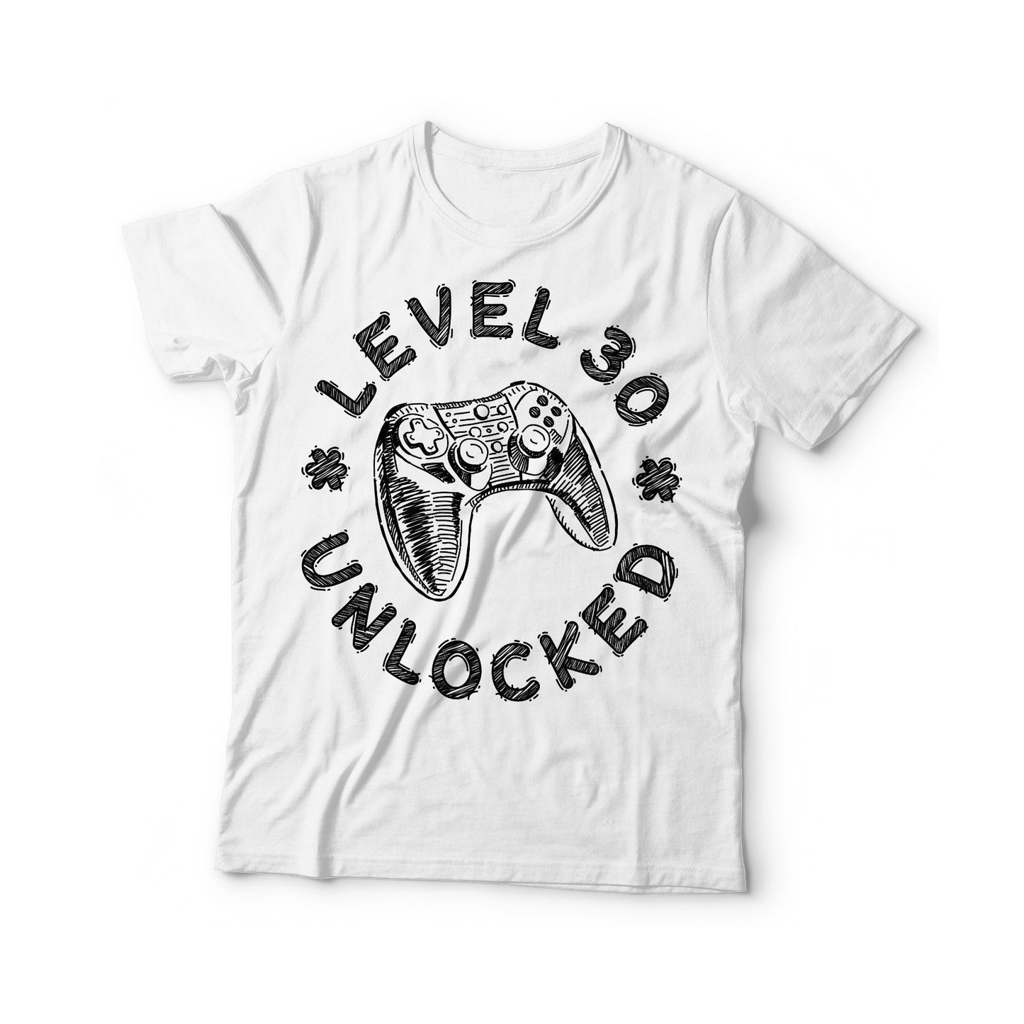 Level 30 Unlocked T-Shirt - Unisex Funny Mens 30th Birthday Gamer Shirt - Born in 1995 Gaming Gift TShirt for BDay Party