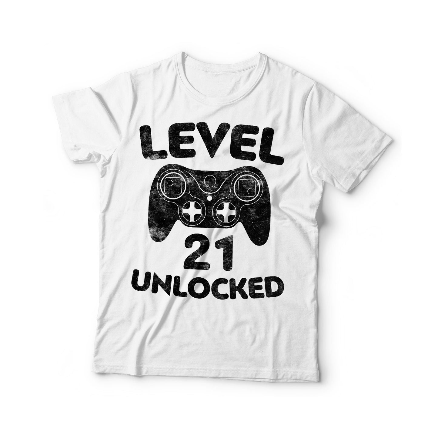 Level 21 Unlocked T-Shirt - Unisex Funny Mens 21st Birthday Gamer Shirt - Born in 2004 Gaming Gift TShirt for BDay Party