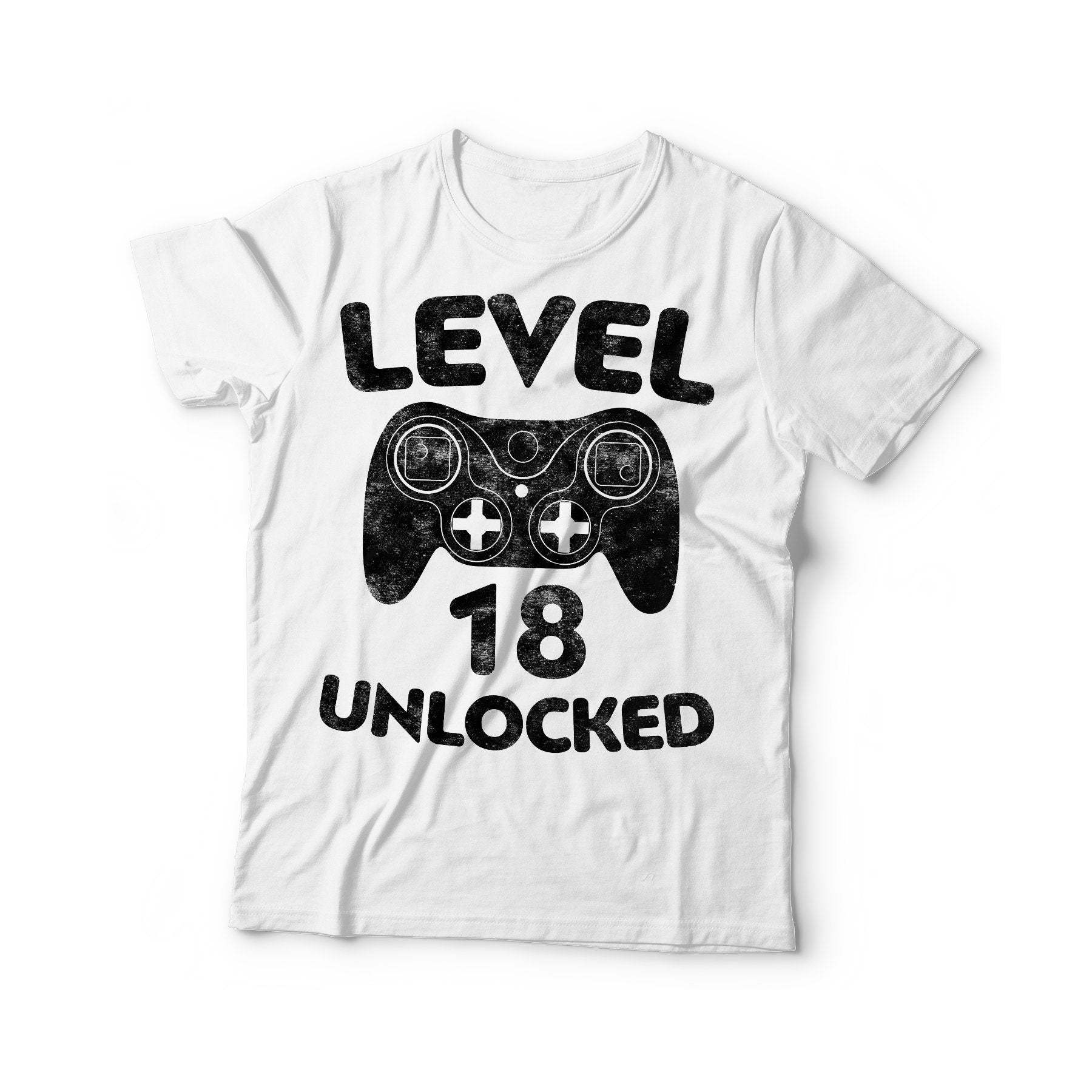 Level 18 Unlocked T-Shirt - Unisex Funny Mens 18th Birthday Gamer Shirt - Born in 2005 Gaming Gift TShirt for BDay Party