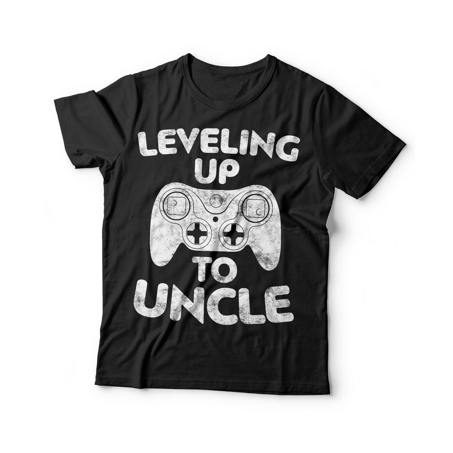 Leveling Up To Uncle T-Shirt - Unisex Funny Mens Uncle Level Unlocked Gamer Shirt - Retro Gaming Gift TShirt for Father's Day Birthday