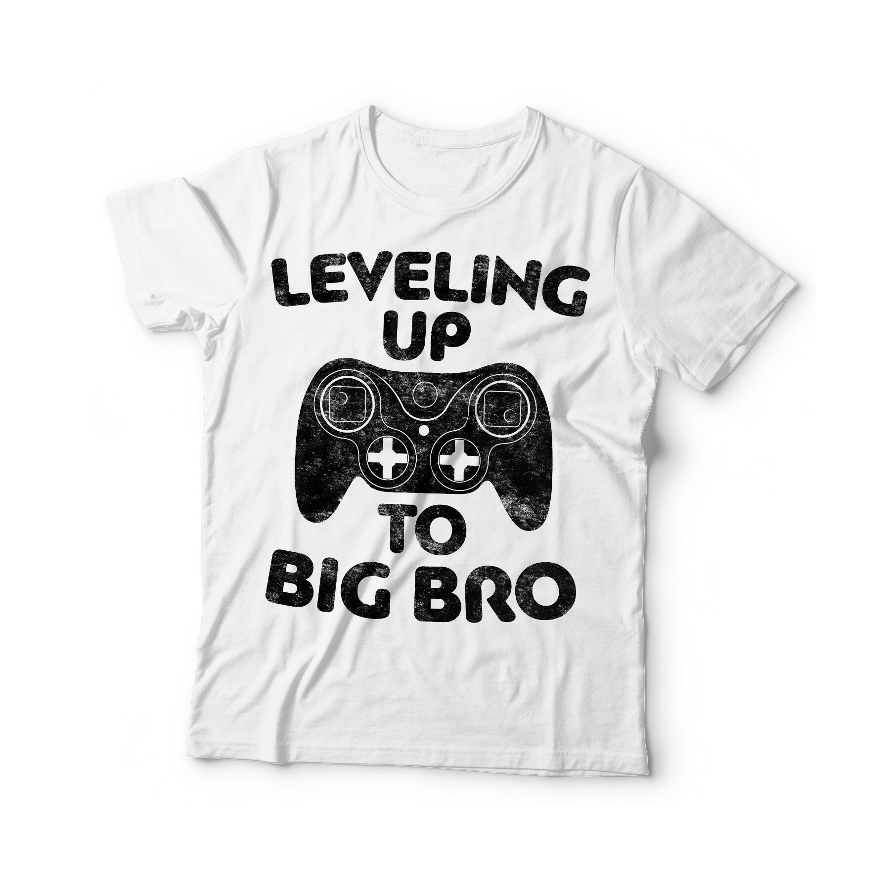 Leveling Up To Big Bro T-Shirt - Unisex Funny Mens Best Brother Ever Shirt - Vintage Brother Announcement TShirt for Birthday Christmas