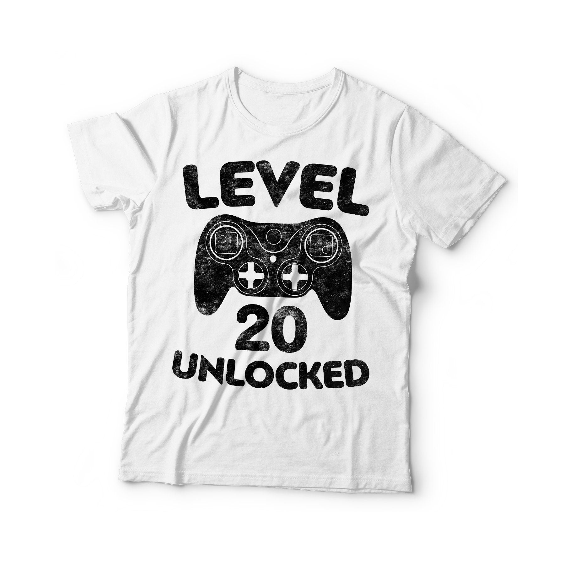 Level 20 Unlocked T-Shirt - Unisex Funny Mens 20th Birthday Gamer Shirt - Born in 2003 Gaming Gift TShirt for BDay Party