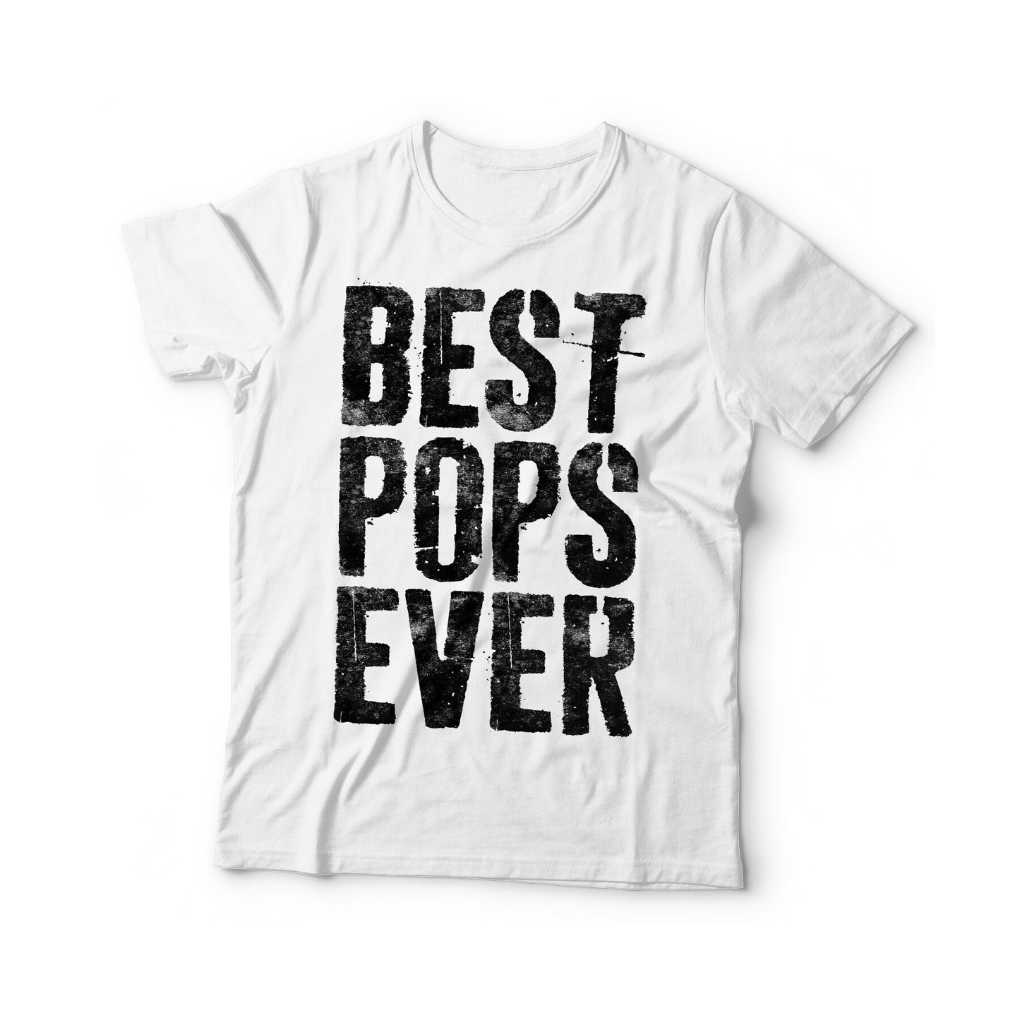 Best Pops Ever T-Shirt - Funny Mens World's Best Papa Shirt - Vintage Grandpa TShirt for Father's Day Christmas Birthday