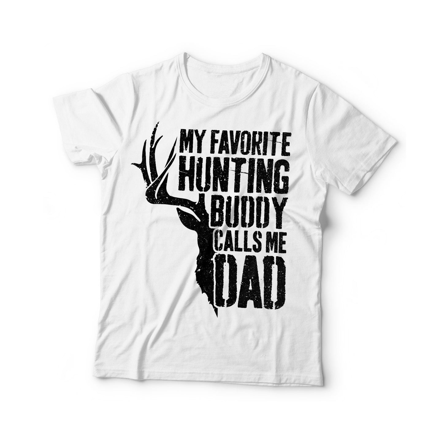 My Favorite Hunting Buddy Calls Me Dad T-Shirt - Funny Mens Papa Grandpa Hunting Gift Shirt - Vintage Deer Hunter TShirt for Father's Day