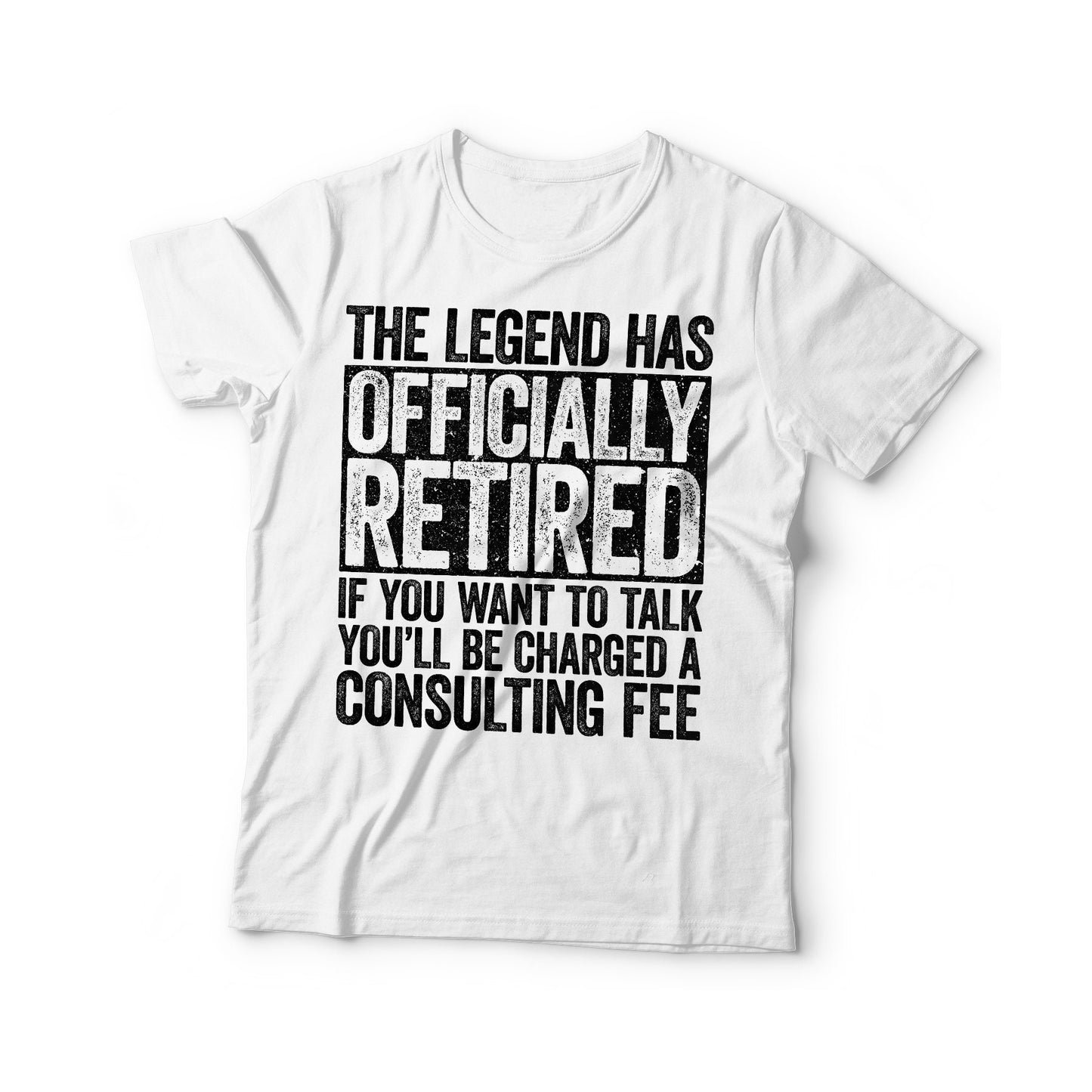 The Legend Has Officially Retired T-Shirt - Unisex Mens Funny 50th 60th 70th 80th Birthday Shirt - Senior Man Gift TShirt for BDay Christmas