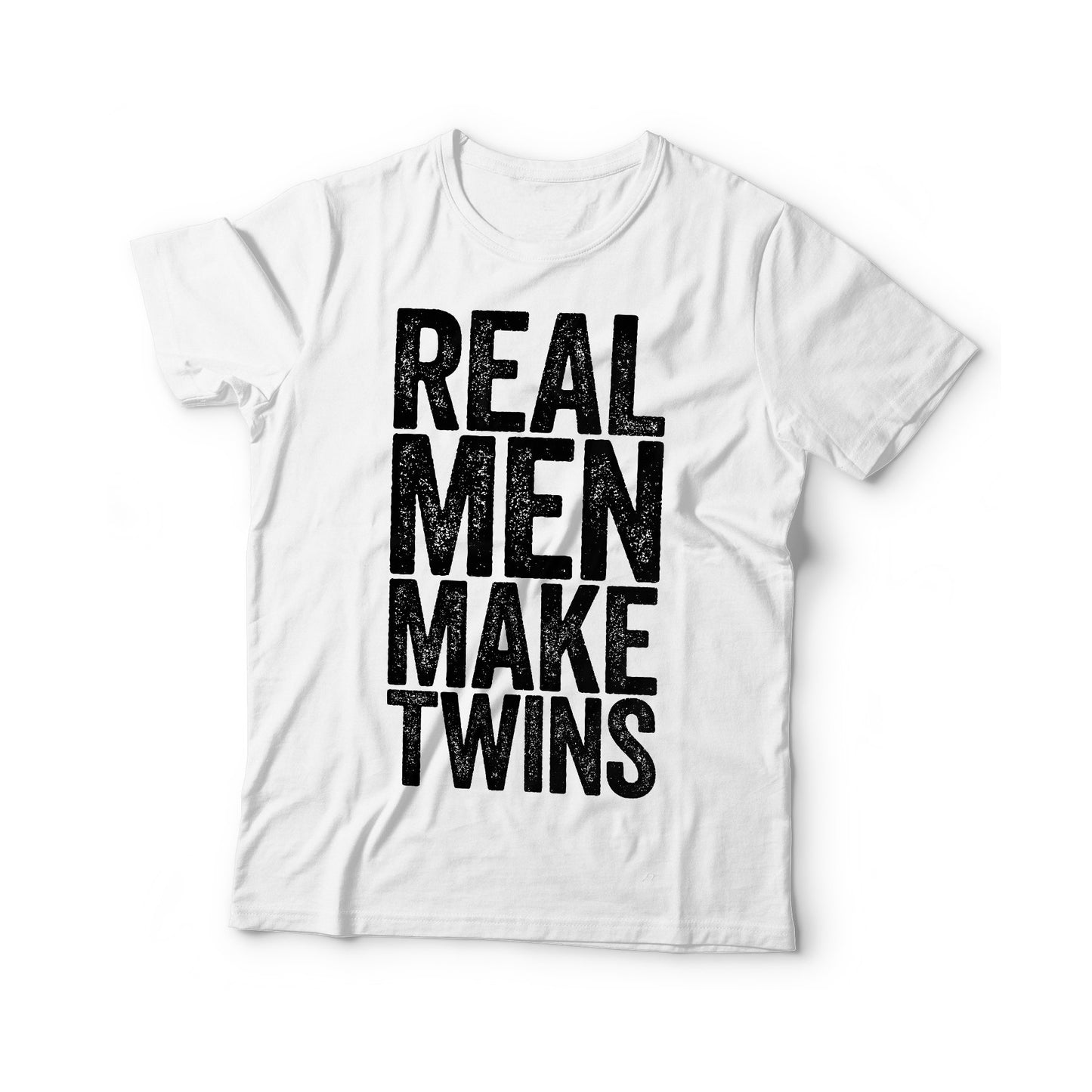 Real Men Make Twins T-Shirt - Unisex Funny Mens Best Husband Ever Shirt - Vintage Dad of Two TShirt for Father's Day Christmas BDay