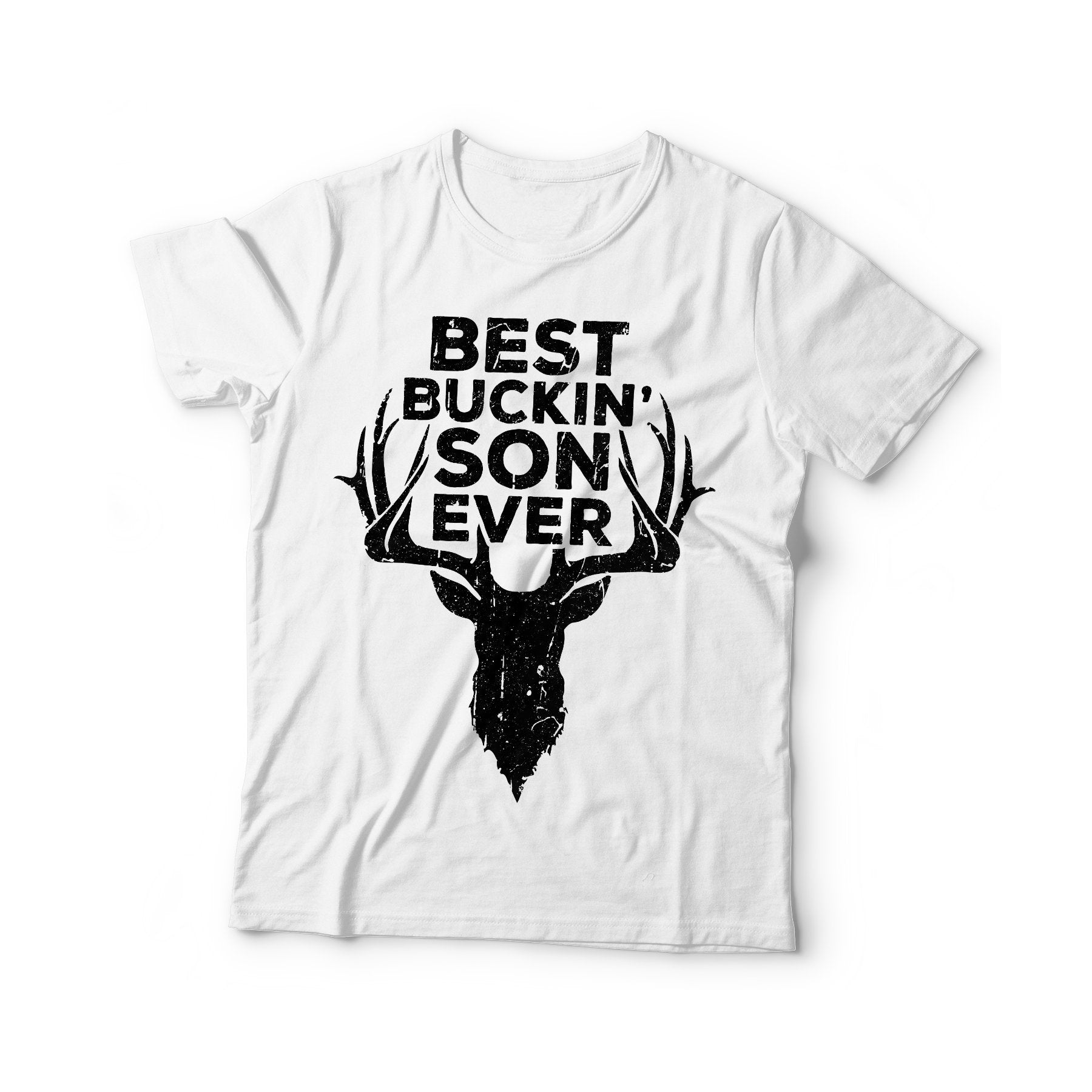 Best Buckin' Son Ever T-Shirt - Unisex Funny Mens Matching Dad Son Hunting Gift Shirt - Vintage Deer Hunter Son TShirt for Father's Day