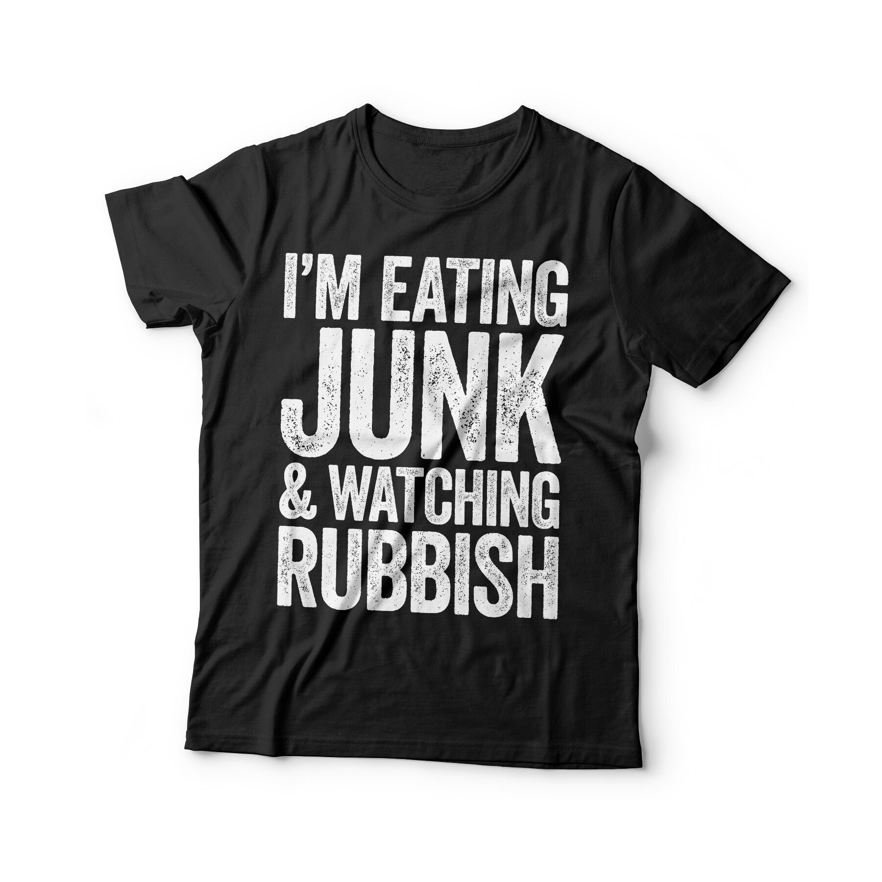 I'm Eating Junk And Watching Rubbish T-Shirt - Unisex Funny Merry Christmas Shirt - XMas Party Tee Holiday Gift for Christmas Day 2021