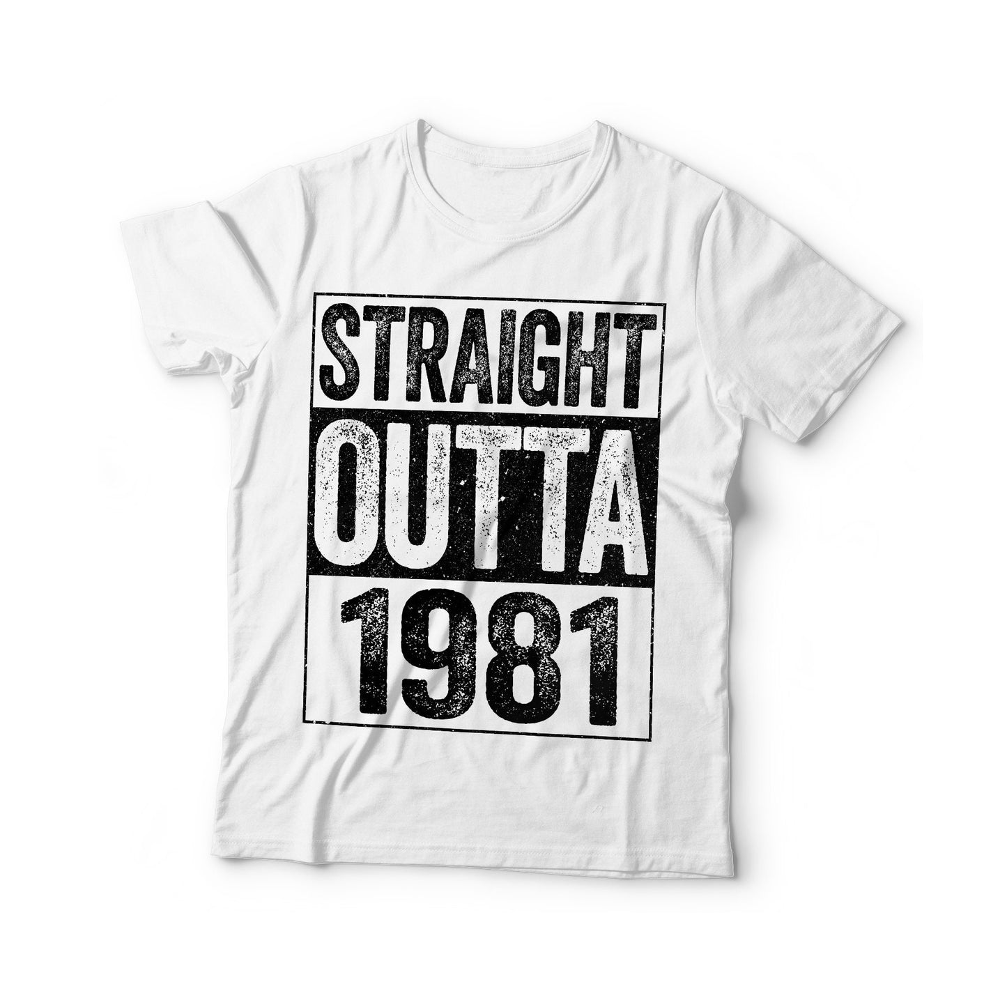 Straight Outta 1981 T-Shirt - Unisex Funny 44 AF Mens 44th Birthday Shirt - Born in 1981 Gift Vintage TShirt for Father's Day Christmas