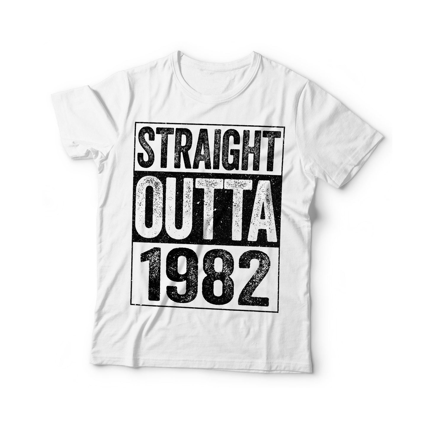 Straight Outta 1982 T-Shirt - Unisex Funny 43 AF Mens 43rd Birthday Shirt - Born in 1982 Gift Vintage TShirt for Father's Day Christmas