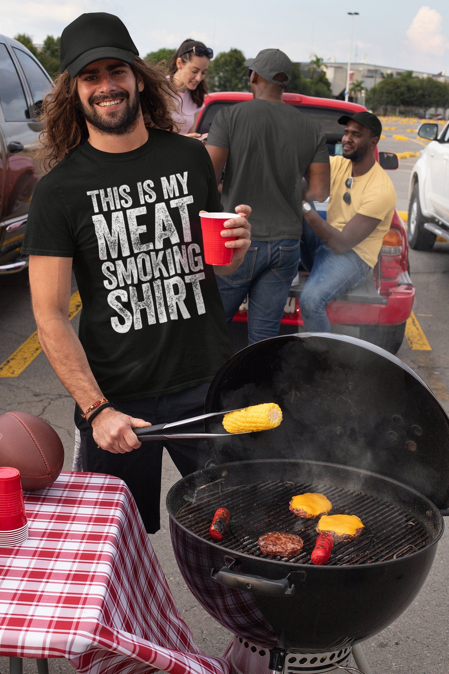 This Is My Meat Smoking Shirt T-Shirt - Unisex Funny Mens BBQ Pitmaster Shirt - Barbecue Lover TShirt for Father's Day Christmas Birthday