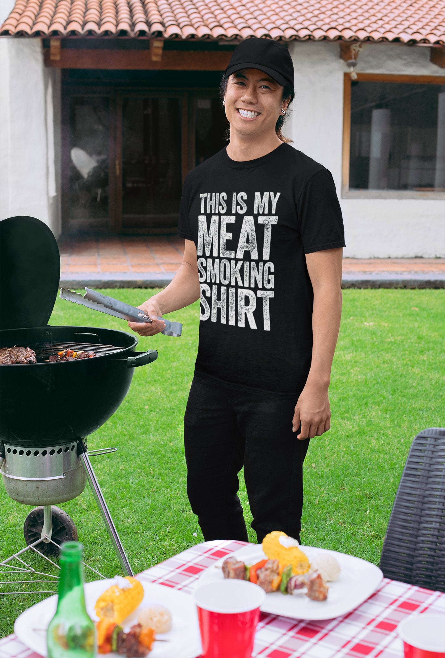 This Is My Meat Smoking Shirt T-Shirt - Unisex Funny Mens BBQ Pitmaster Shirt - Barbecue Lover TShirt for Father's Day Christmas Birthday