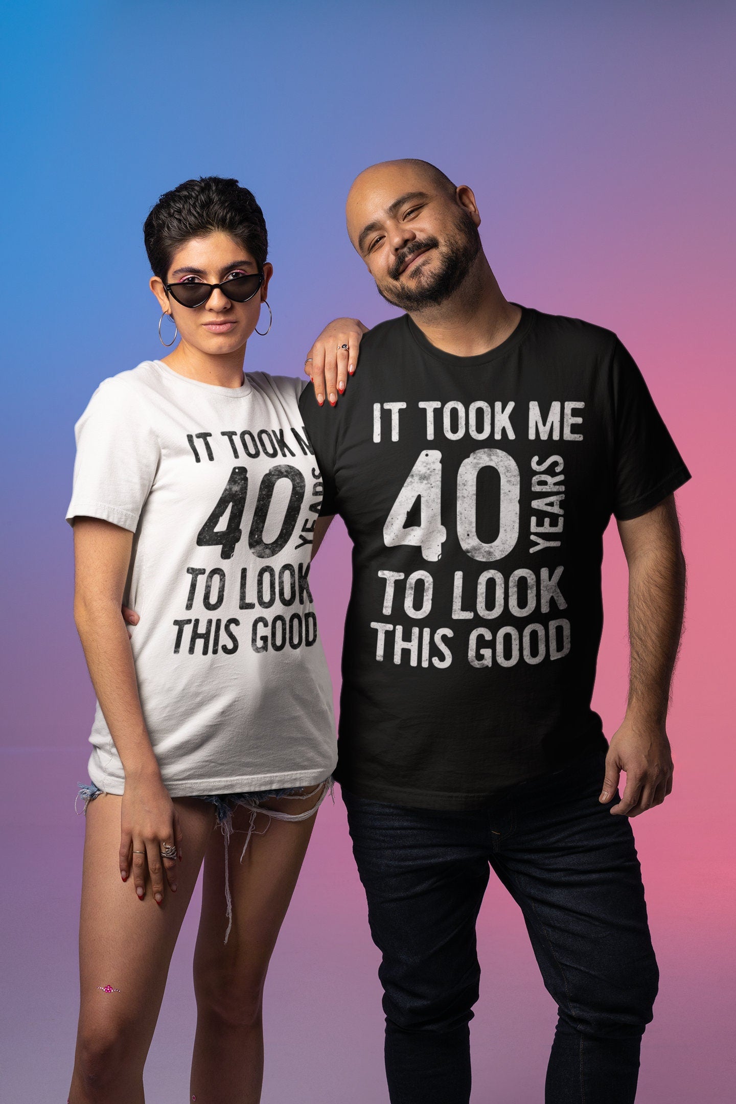 It Took Me 40 Years To Look This Good T-Shirt - Unisex Funny 40 AF Mens 40th Birthday Shirt - Born in 1985 Gift Vintage TShirt BDay