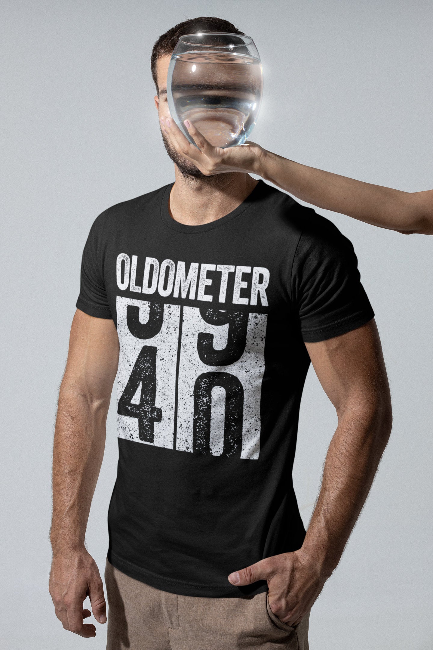 Oldometer 40 T-Shirt - Unisex Funny 40 AF Mens 40th Birthday Shirt - Born in 1985 Gift Vintage TShirt