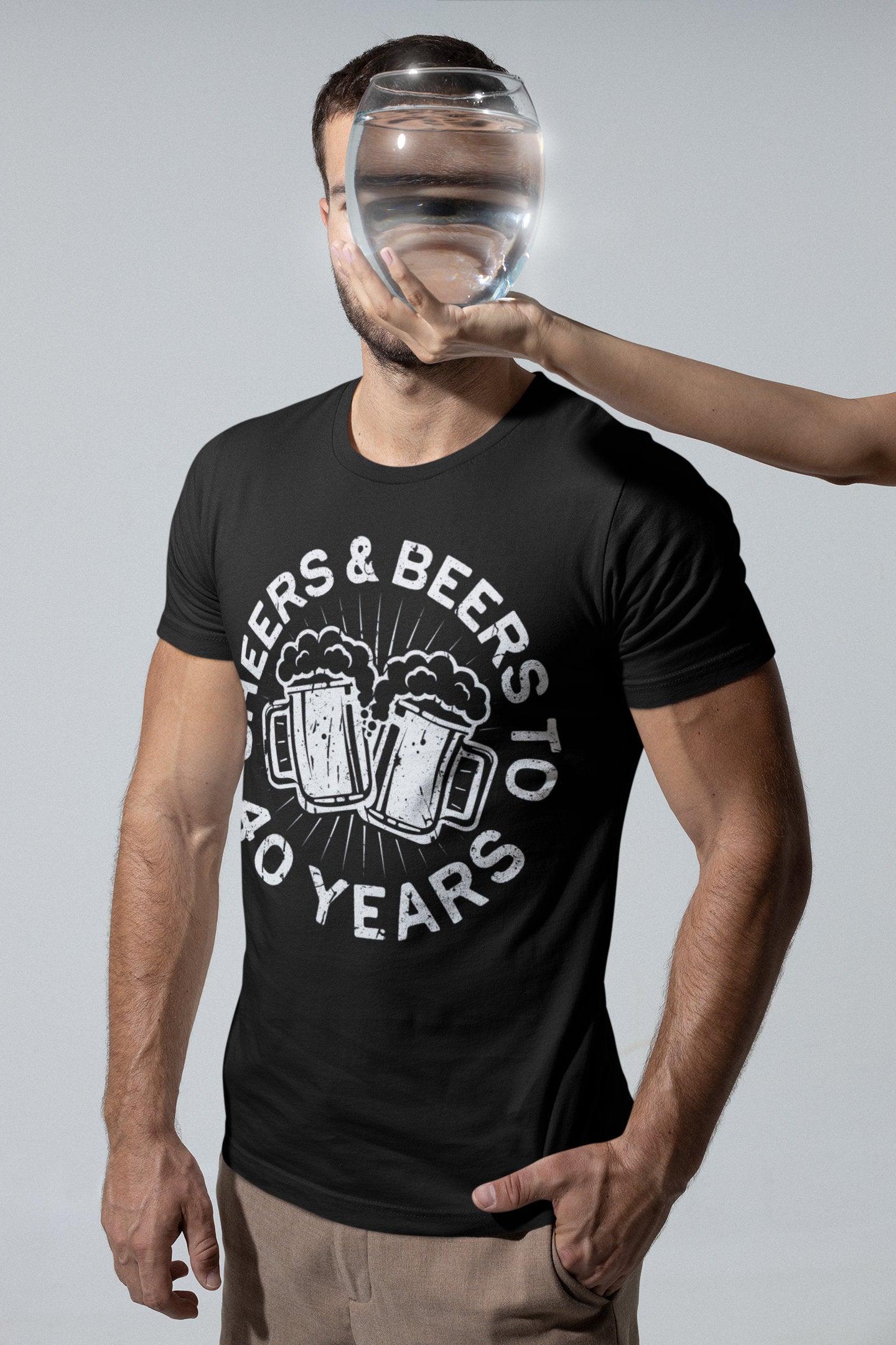 Cheers And Beers To 40 Years T-Shirt - Unisex Funny 40 AF Mens 40th Birthday Shirt - Born in 1985 Gift Vintage TShirt BDay Christmas Day