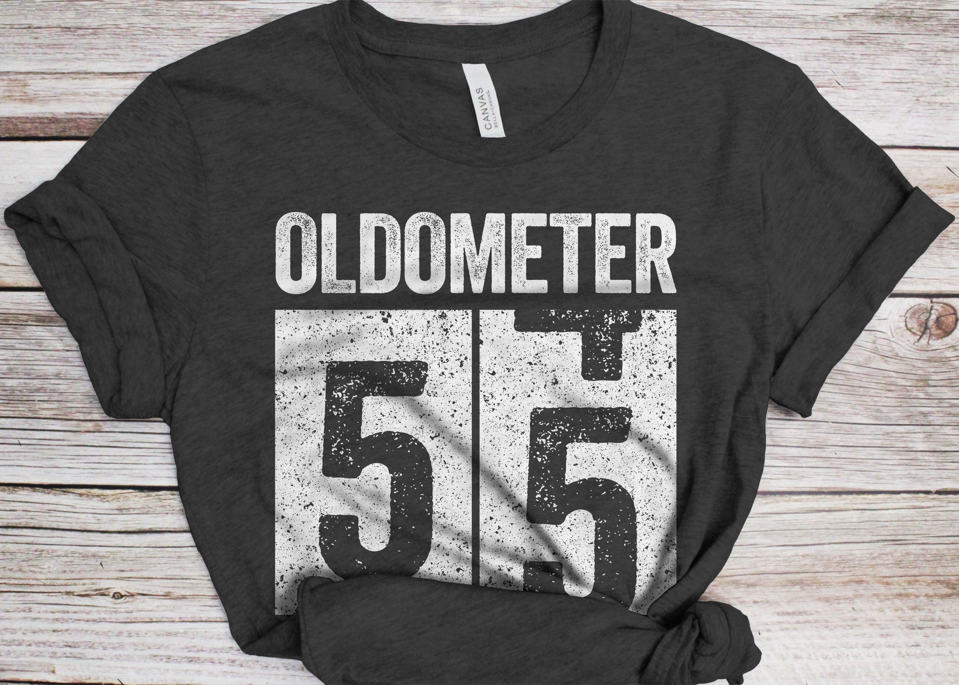 Oldometer 55 T-Shirt - Unisex Funny 55 AF Mens 55th Birthday Shirt - Born in 1970 Gift Vintage TShirt