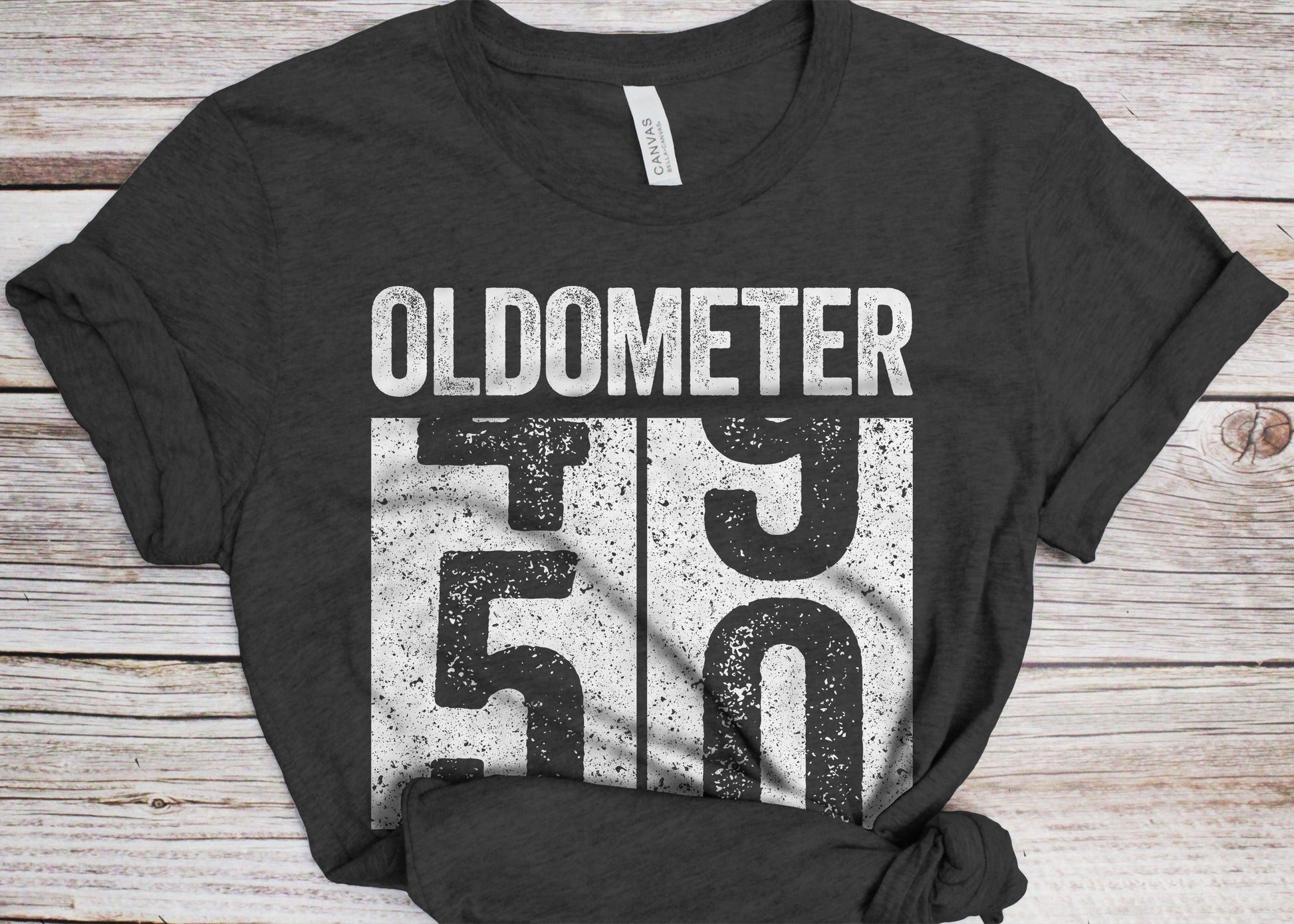 Oldometer 50 T-Shirt - Unisex Funny 50 AF Mens 50th Birthday Shirt - Born in 1975 Gift Vintage TShirt