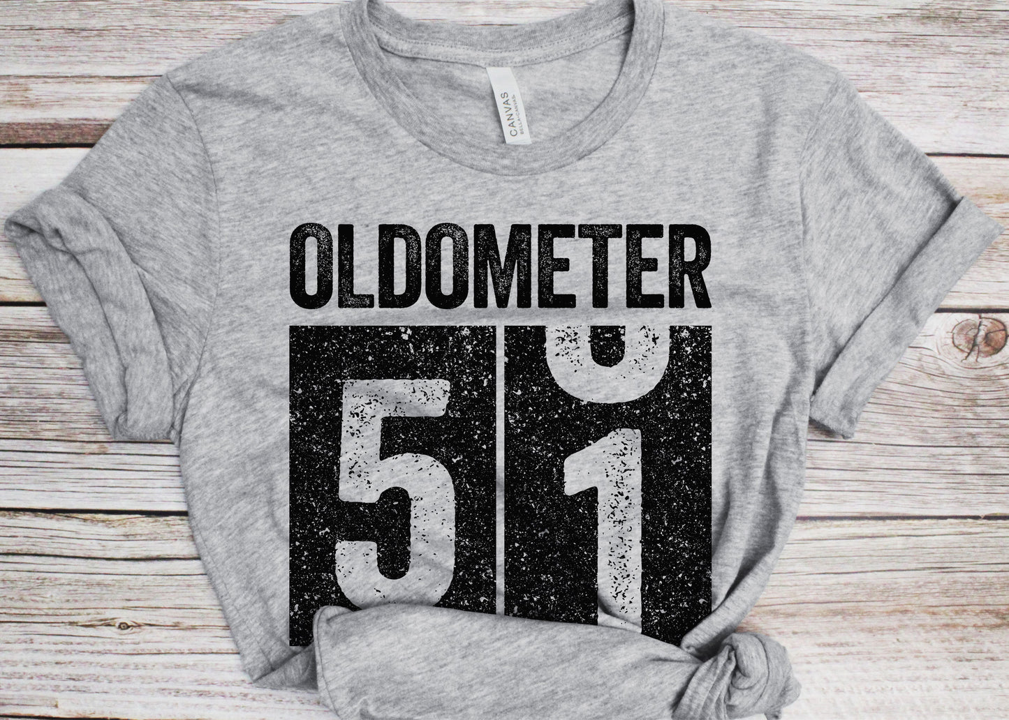 Oldometer 51 T-Shirt - Unisex Funny 51 AF Mens 51st Birthday Shirt - Born in 1974 Gift Vintage TShirt