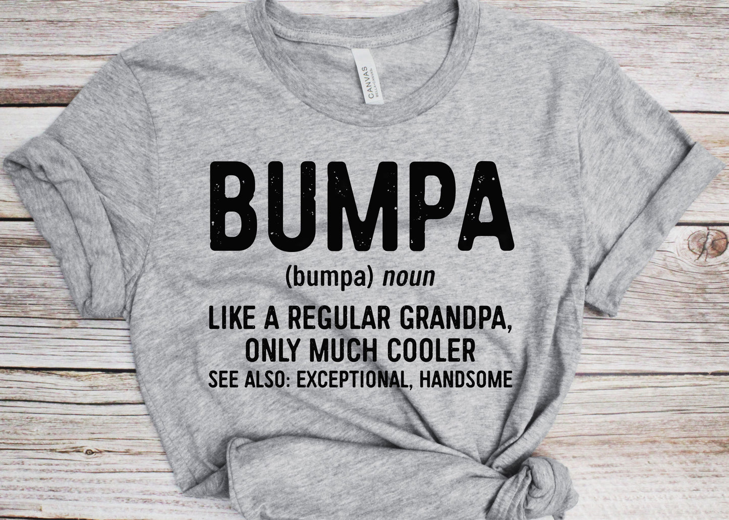 Bumpa Like A Regular Grandpa Only Cooler T-Shirt - Funny Mens Best Papa Shirt - Vintage Bumpa Definition TShirt for Father's Day