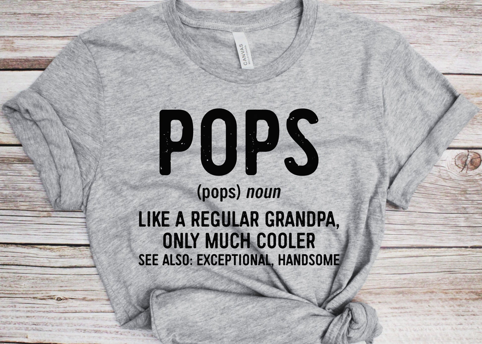 Pops Like A Regular Grandpa Only Much Cooler T-Shirt - Unisex Funny Mens Best Papa Shirt - Vintage Pops Definition TShirt for Father's Day