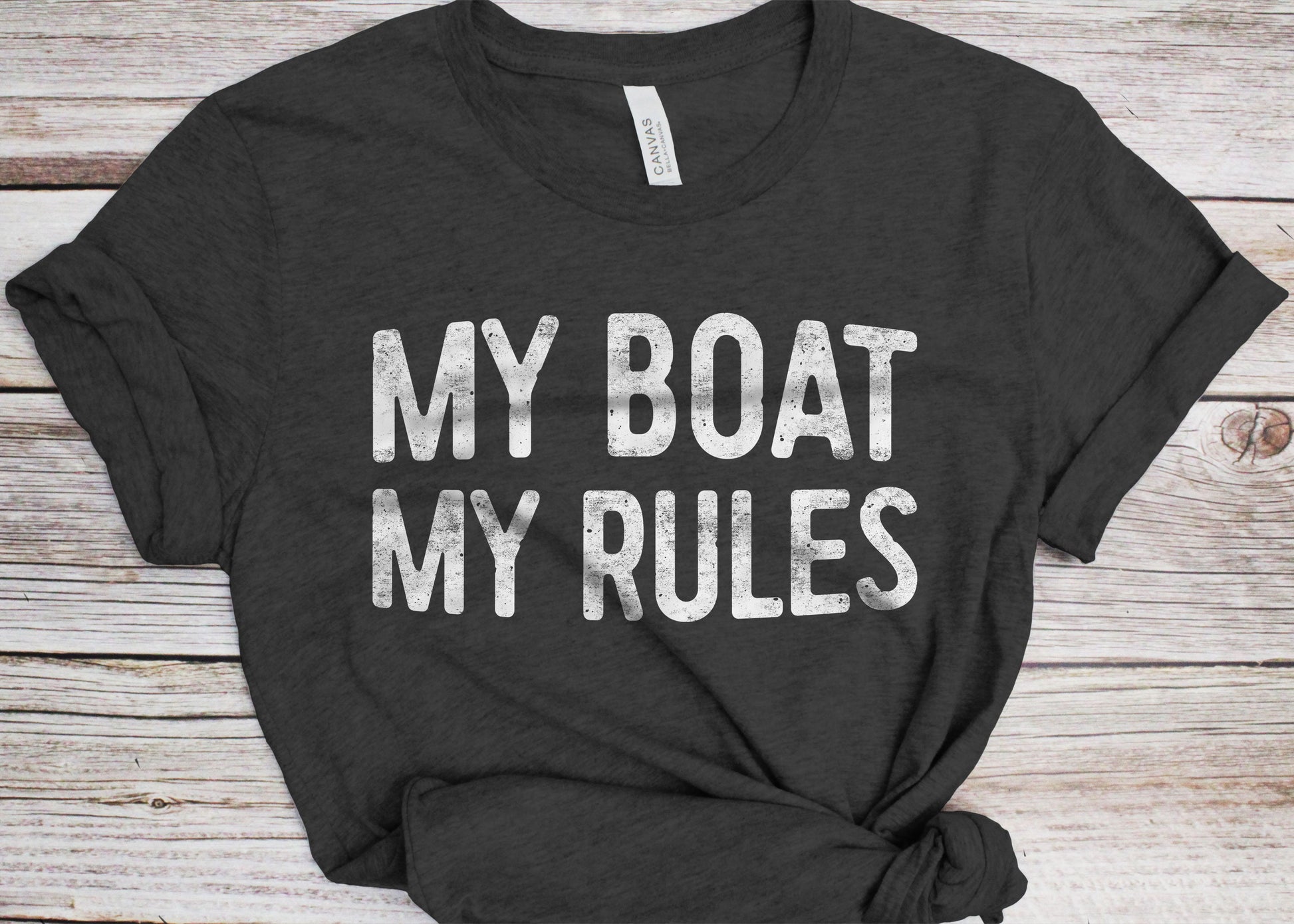 My Boat My Rules T-Shirt - Unisex Funny Mens Sailing Boating Shirt - Vintage Sailor Boater TShirt for Fathers Day Christmas