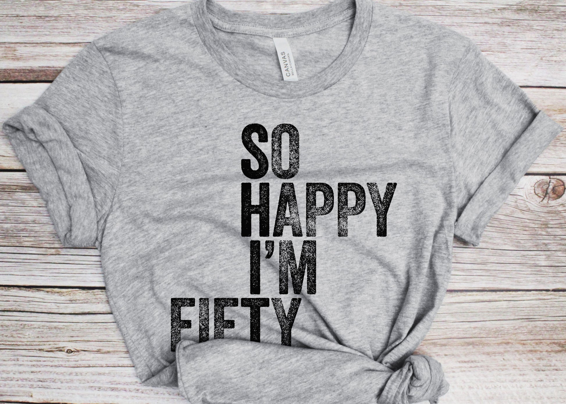 So Happy I'm Fifty T-Shirt - Unisex Funny 50 AF Mens 50th Birthday Shirt - Born in 1975 Gift Vintage TShirt for Father's Day Christmas