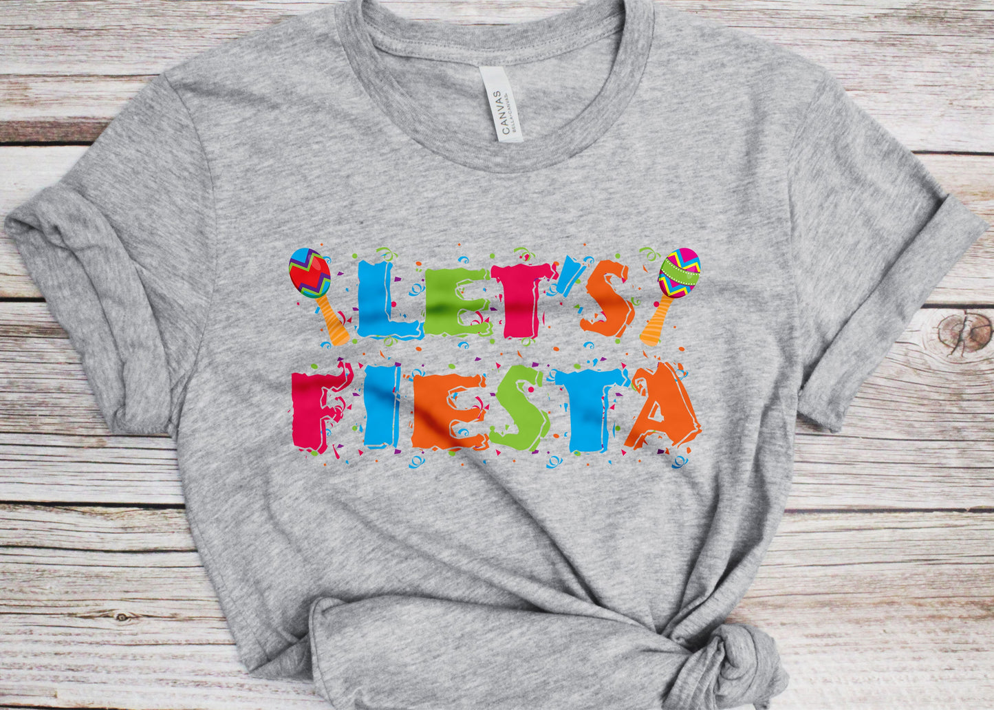 Let's Fiesta T-Shirt - Unisex Mens Cinco De Drinko Tee Shirt - Cinco De Mayo TShirt Drinking Gift on Mexican Fiesta Party