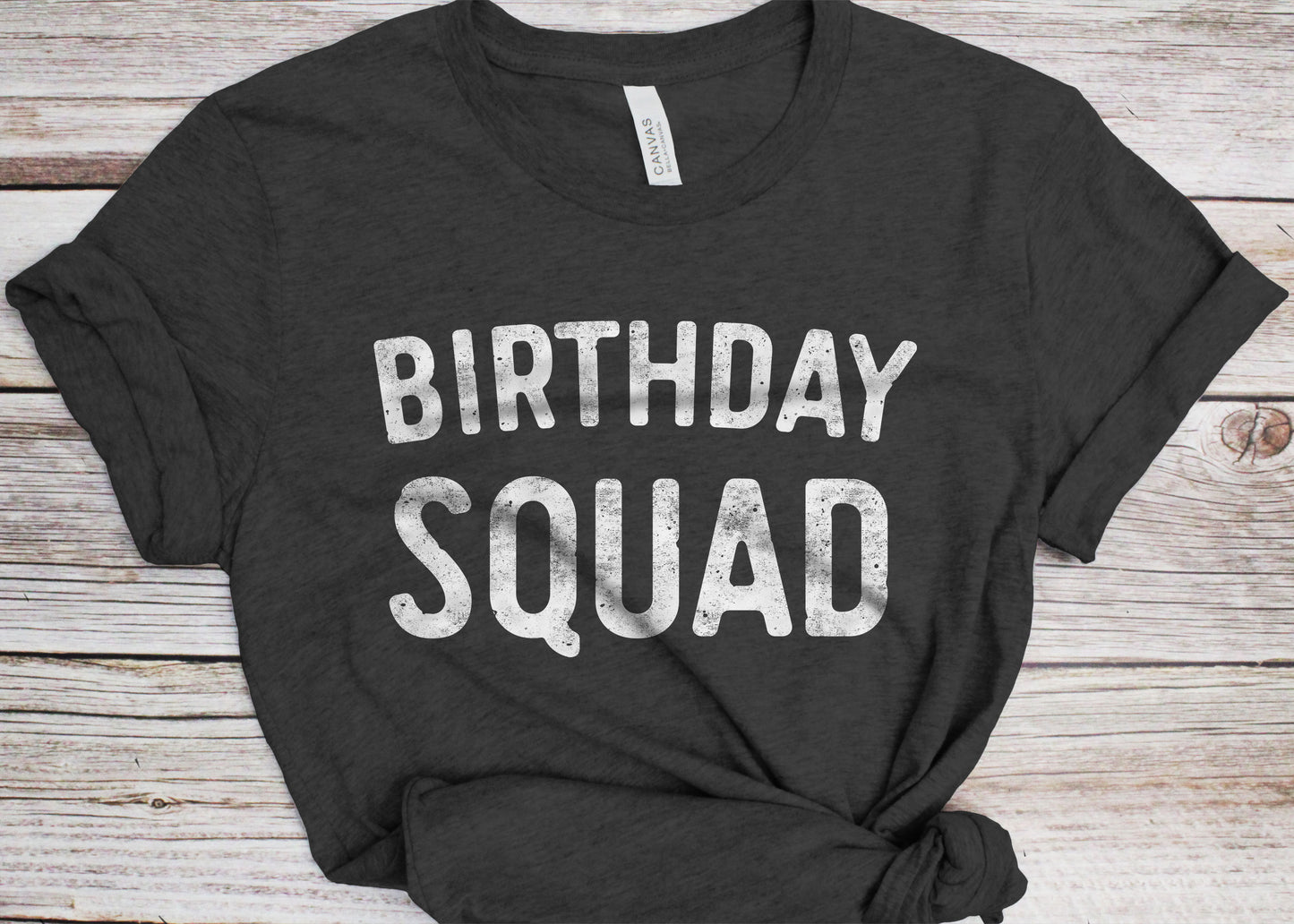 Birthday Squad T-Shirt - Unisex Mens Funny Group 21st 30th 40th 50th Birthday Party Shirt - BDay Team Vintage Gift TShirt for BDay Christmas