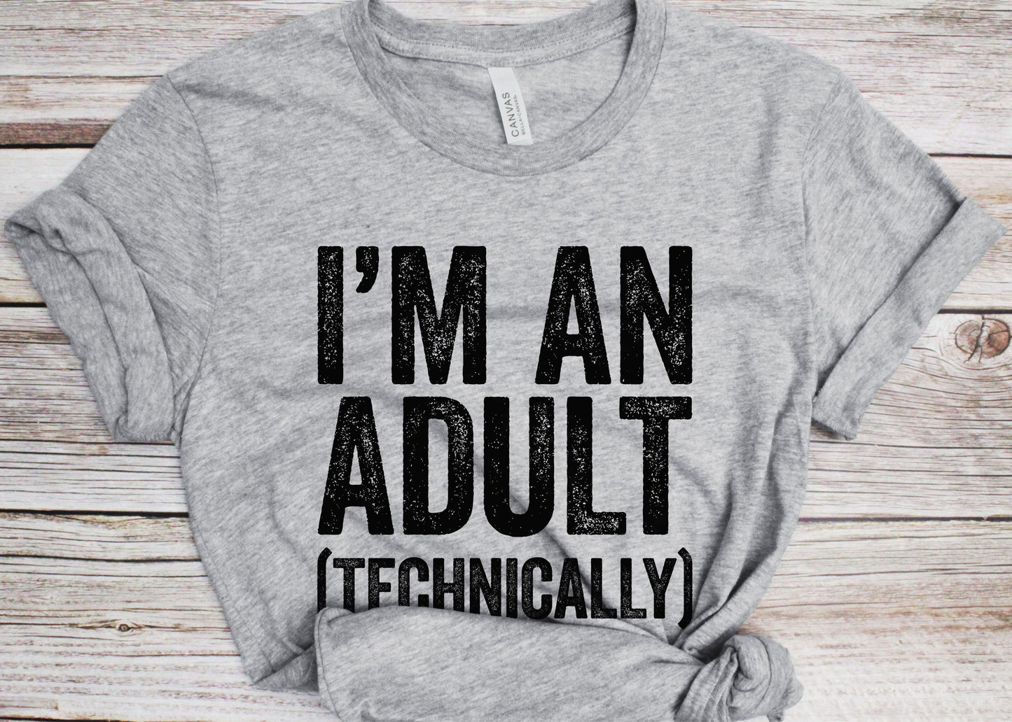 I'm An Adult Technically T-Shirt - Unisex Funny Mens Adult-Ish 18th Birthday Shirt - Born in 2007 Gift Vintage TShirt for BDay Christmas