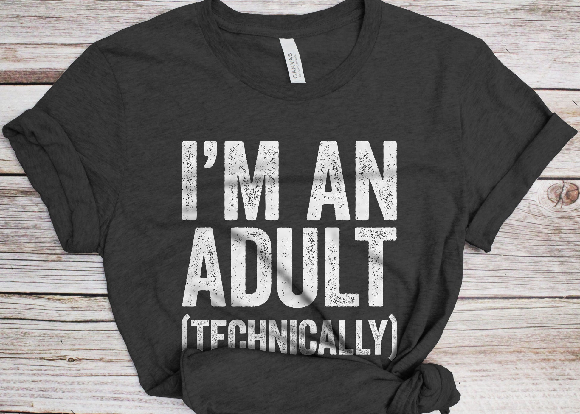 I'm An Adult Technically T-Shirt - Unisex Funny Mens Adult-Ish 18th Birthday Shirt - Born in 2007 Gift Vintage TShirt for BDay Christmas