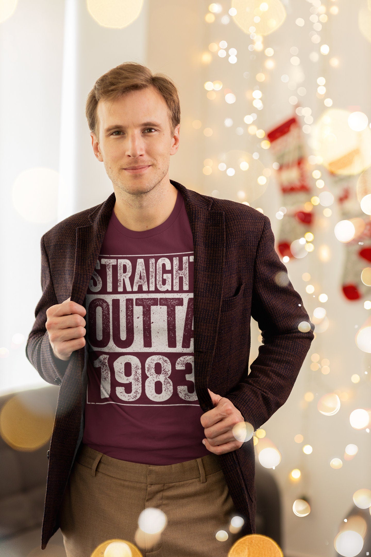 Straight Outta 1983 T-Shirt - Unisex Funny 42 AF Mens 42nd Birthday Gift Shirt Man - Born in 1983 Vintage TShirt for Father's Day Christmas