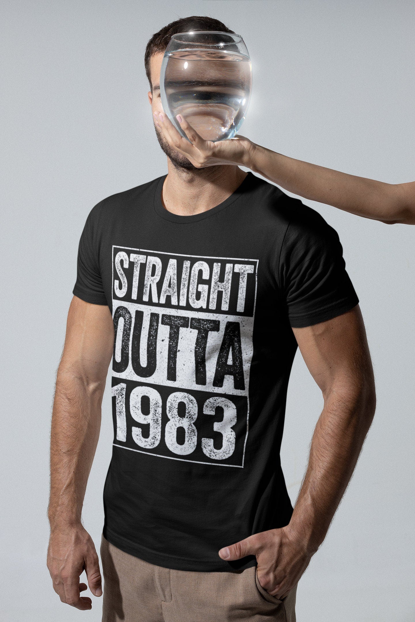 Straight Outta 1983 T-Shirt - Unisex Funny 42 AF Mens 42nd Birthday Gift Shirt Man - Born in 1983 Vintage TShirt for Father's Day Christmas