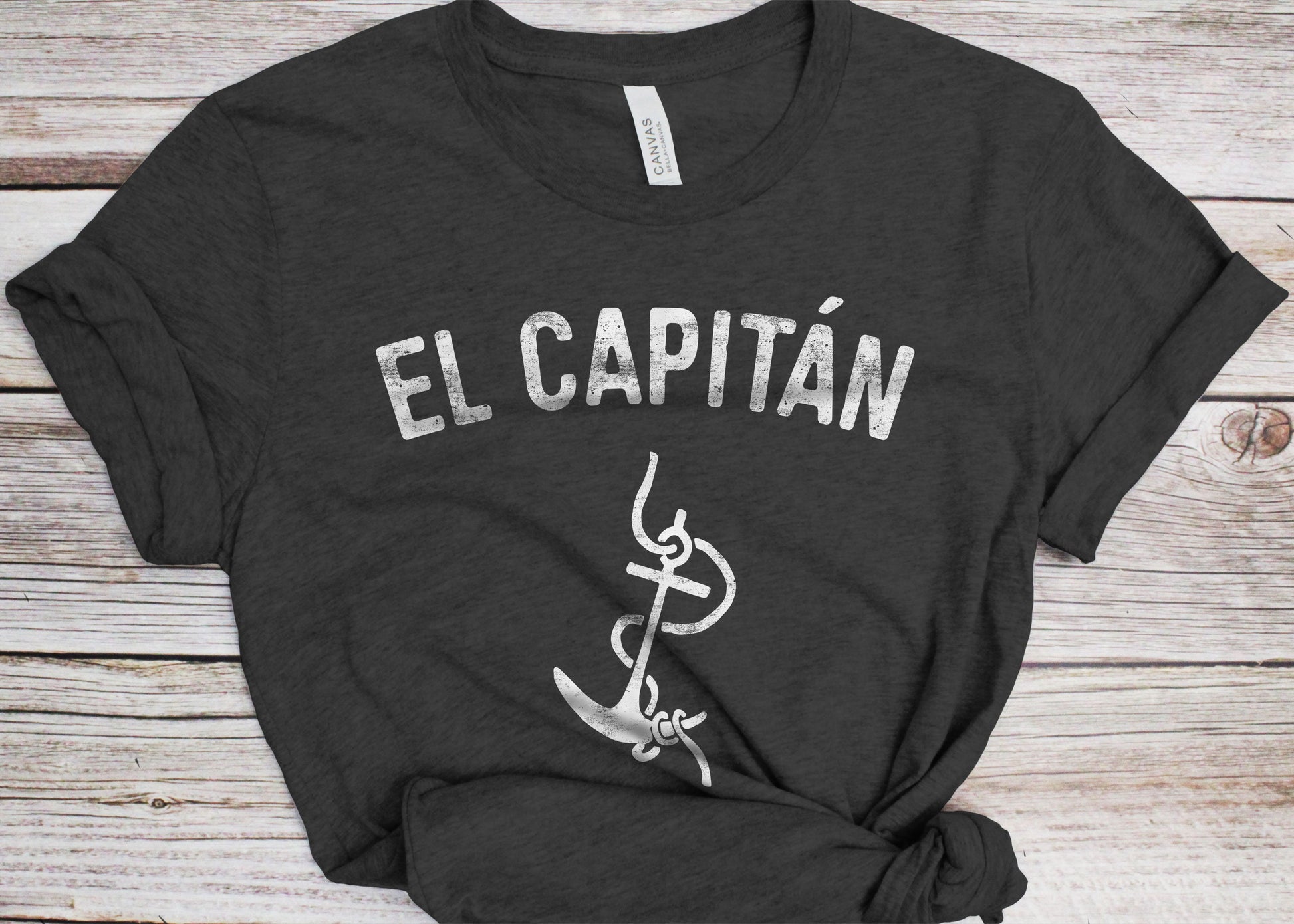 El Capitan T-Shirt - Unisex Funny Mens Boat Captain Sailing Boating Shirt - Vintage Sailor Boater TShirt for Fathers Day Christmas Birthday