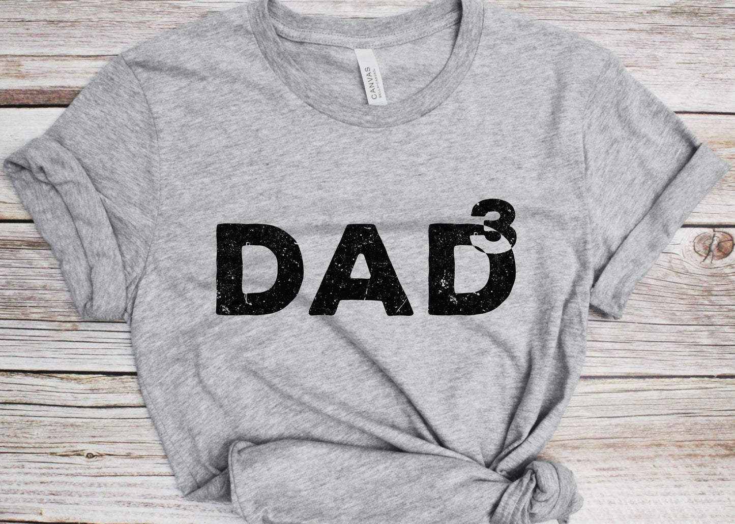 Dad Cubed T-Shirt - Unisex Funny Mens Best Husband Ever Shirt - Vintage Dad of Three TShirt for Father's Day Christmas BDay