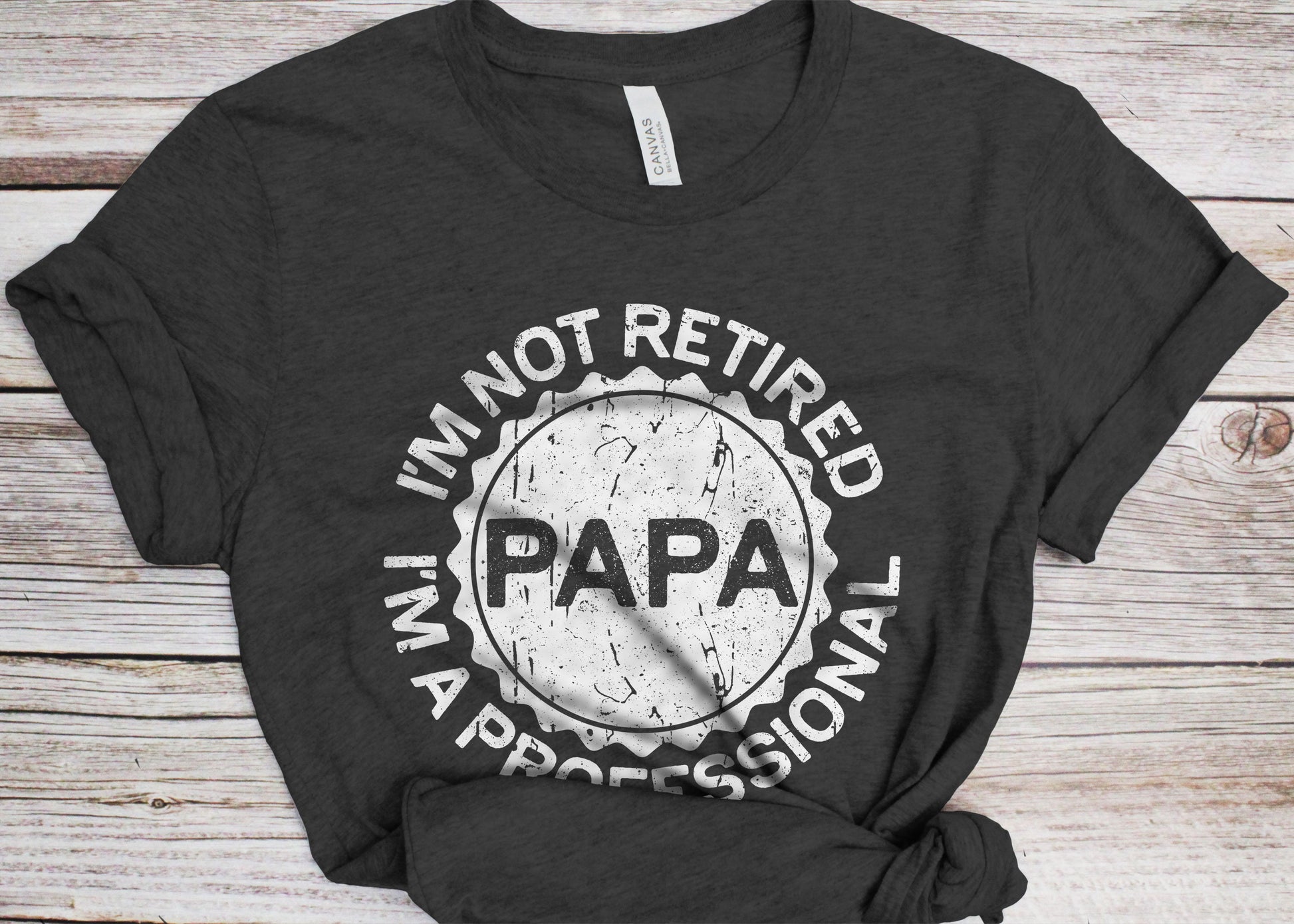 I'm Not Retired I'm A Professional Papa T-Shirt - Funny Mens Best Grandpa Ever Shirt - Vintage Papa TShirt for Father's Day Christmas