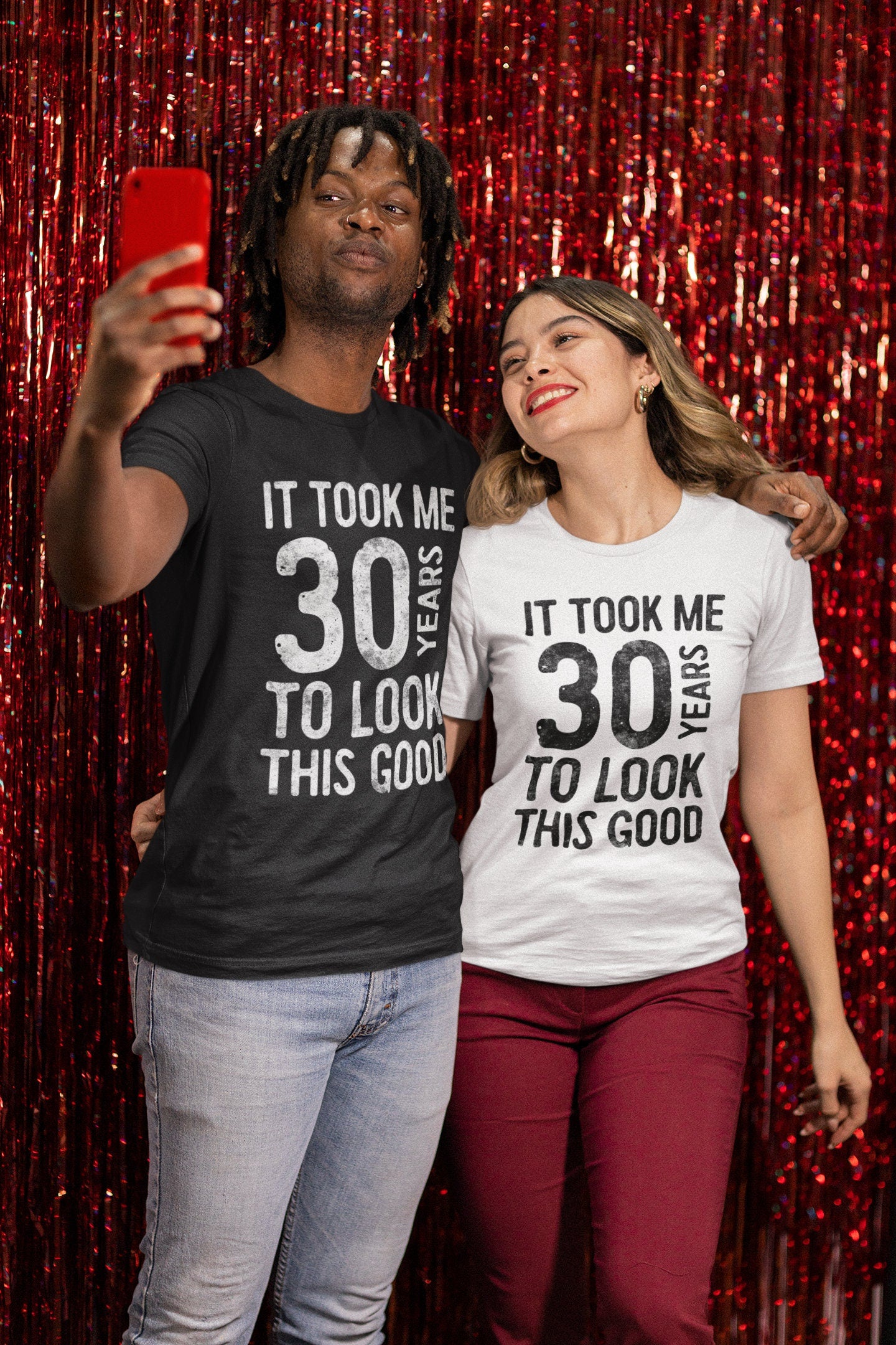 It Took Me 30 Years To Look This Good T-Shirt - Unisex Funny 30 AF Mens 30 th Birthday Shirt - Born in 1995 Gift Vintage TShirt BDay